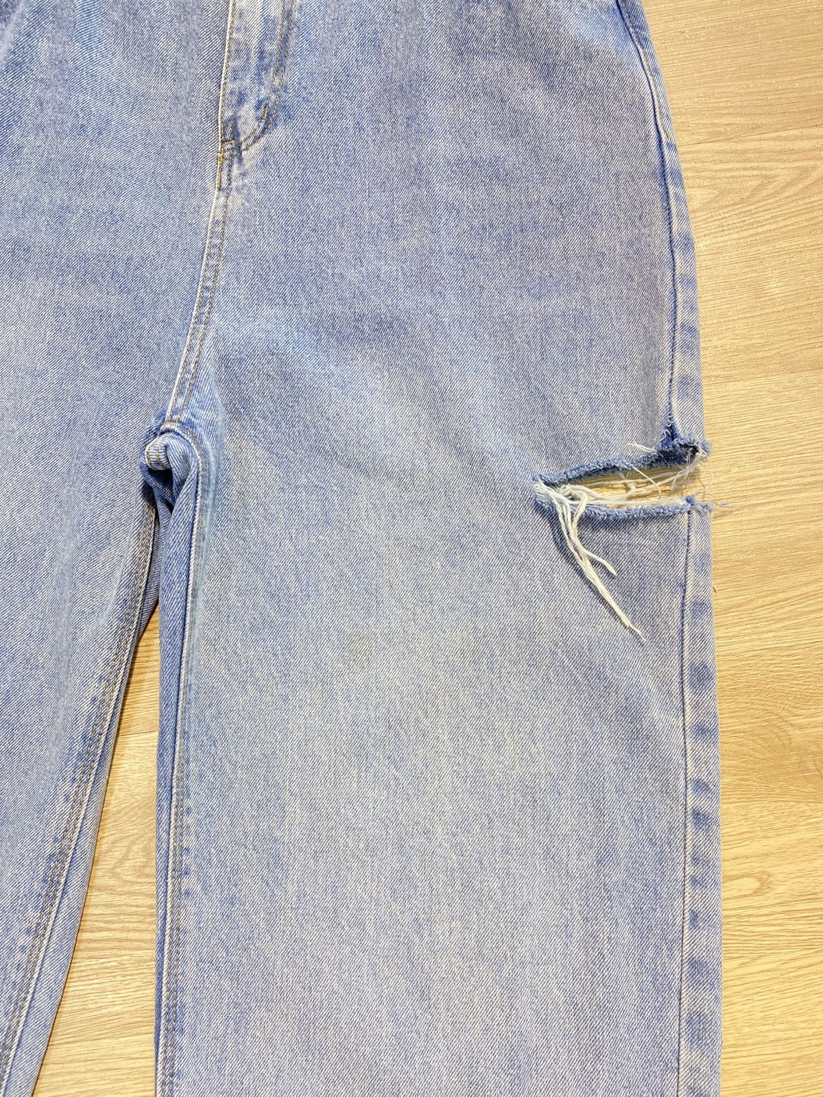 Japanese Brand Japnese Brand Baggy Blue Wash Style Ripped Jeans Size US 35 - 9 Thumbnail