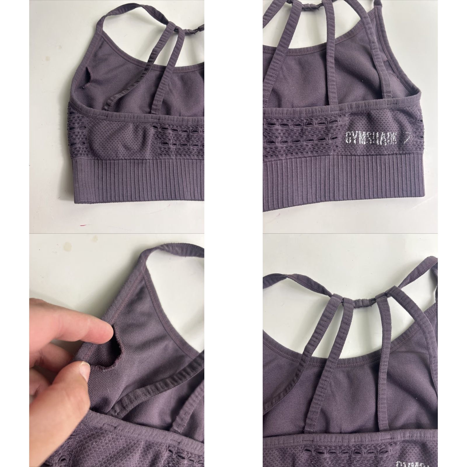 Gymshark Gymshark Women's S Energy Seamless Yoga Sports Strappy Bra Purple Size ONE SIZE - 8 Thumbnail