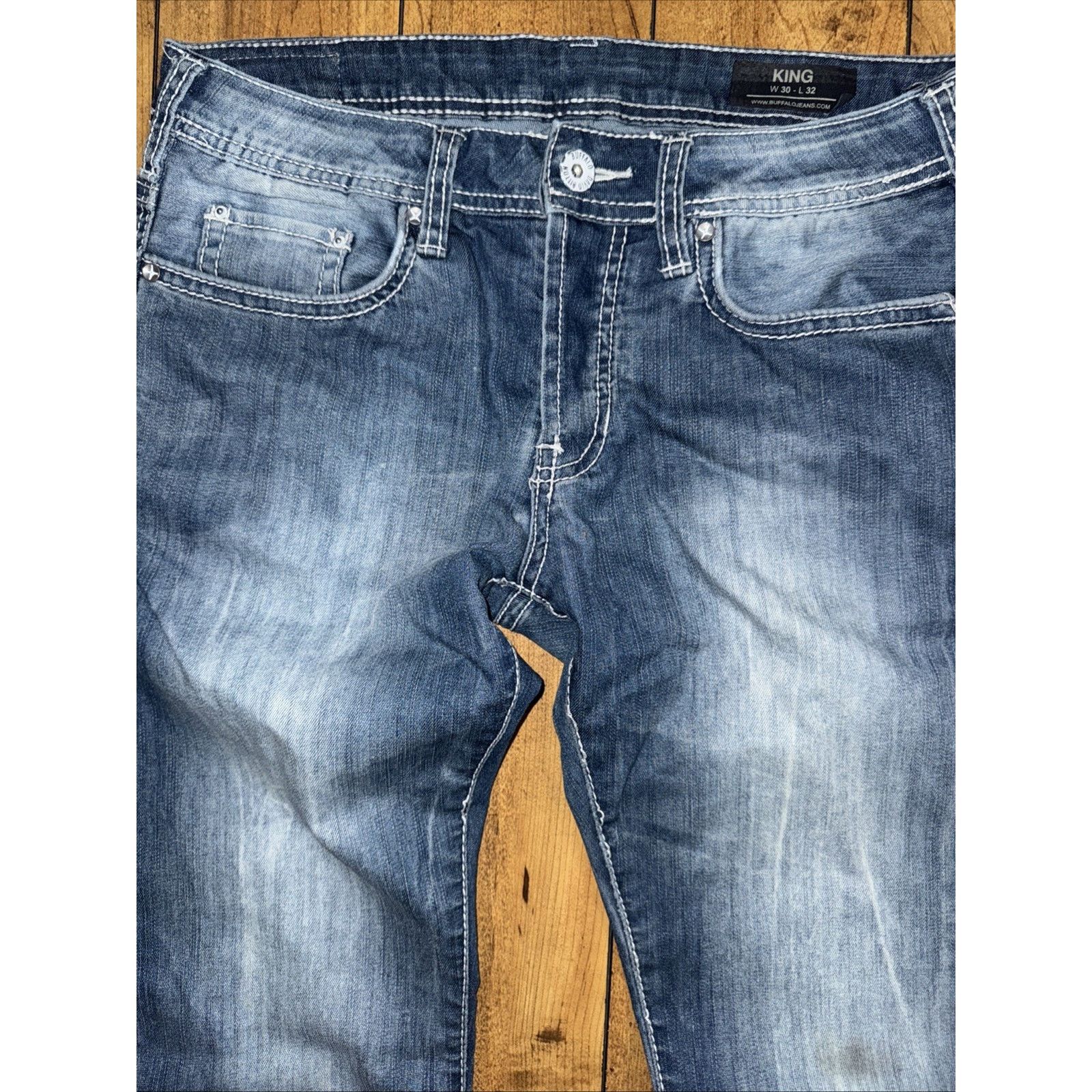 Buffalo David Bitton Buffalo David Bitton King Jeans 30x29 Blue Flared Distressed Size US 30 / EU 46 - 4 Thumbnail