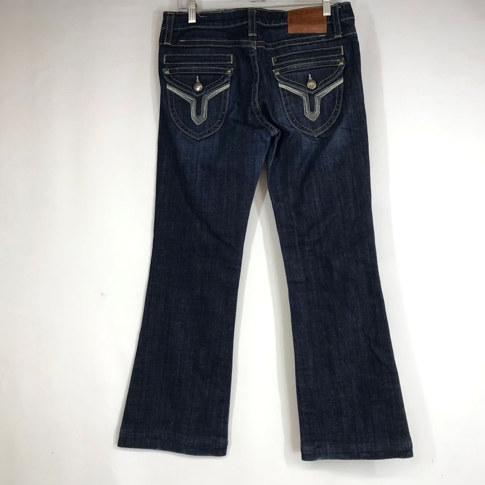Vintage VIGOSS STUDIO Seattle Flare Dark Wash Denim Jeans Women's 11/12 Jeans Size 32" / US 10 / IT 46 - 4 Thumbnail