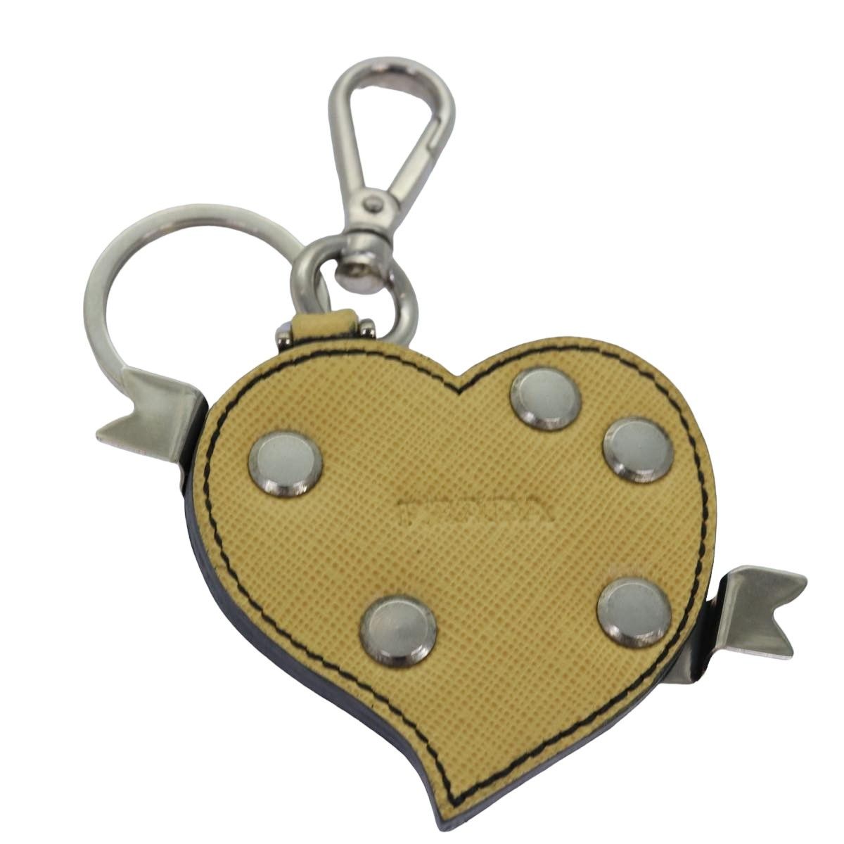 Prada Prada Charm Logo Key Ring Saffiano Leather Size ONE SIZE - 1 Thumbnail