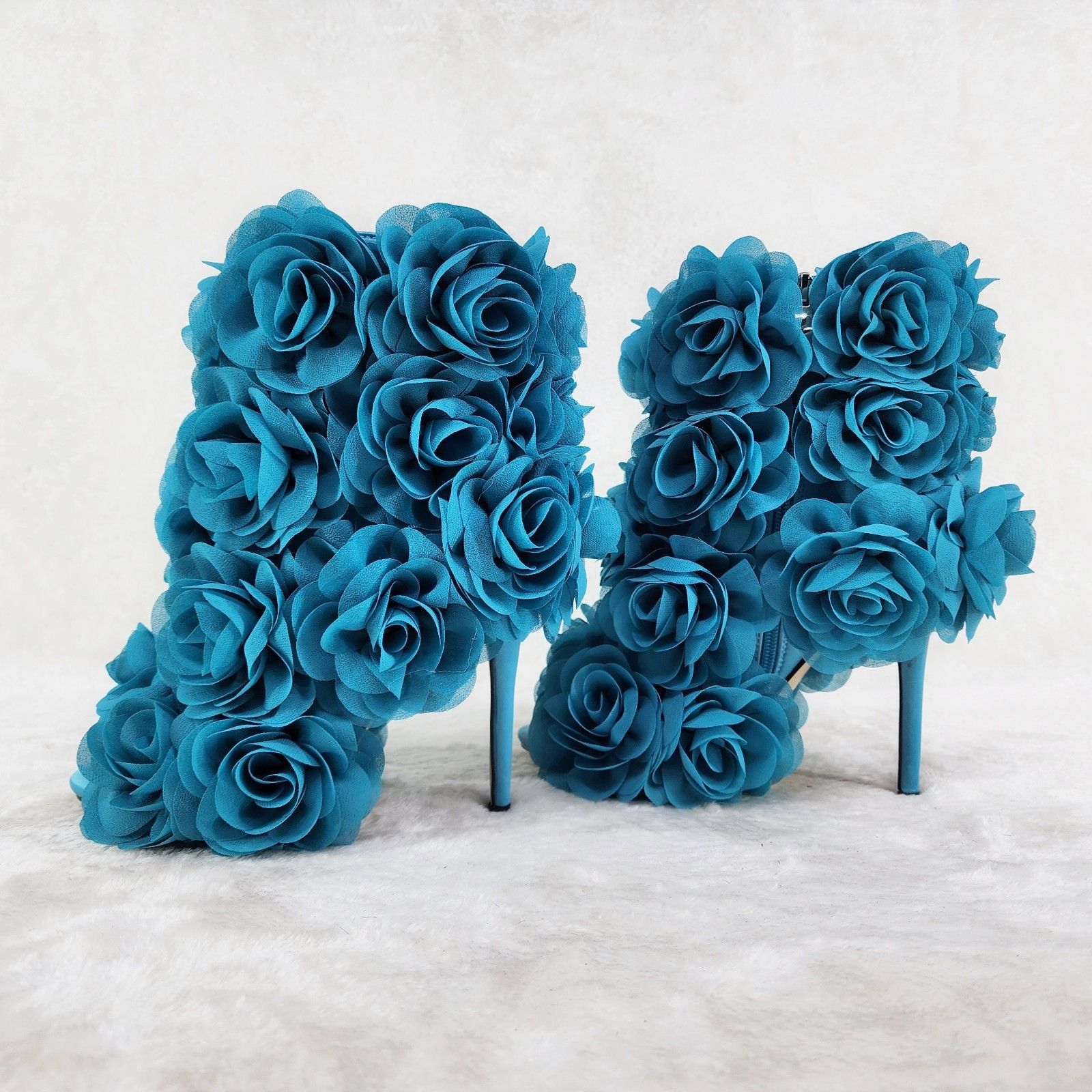 Other Beauty 3D Flowers Floral High Heel Elegant Evening Party An Size US 8 / IT 38 - 1 Thumbnail