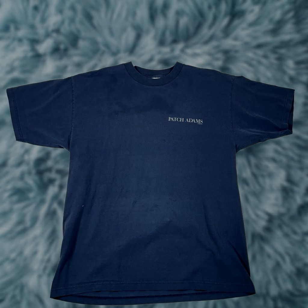 Vintage VINTAGE 90s Movie Promo T Shirt Patch Adams Robin Williams 1998 XL Navy Blue Mens Alstyle Apparel & Activewear T-Shirt Size US XL / EU 56 / 4 - 1 Thumbnail