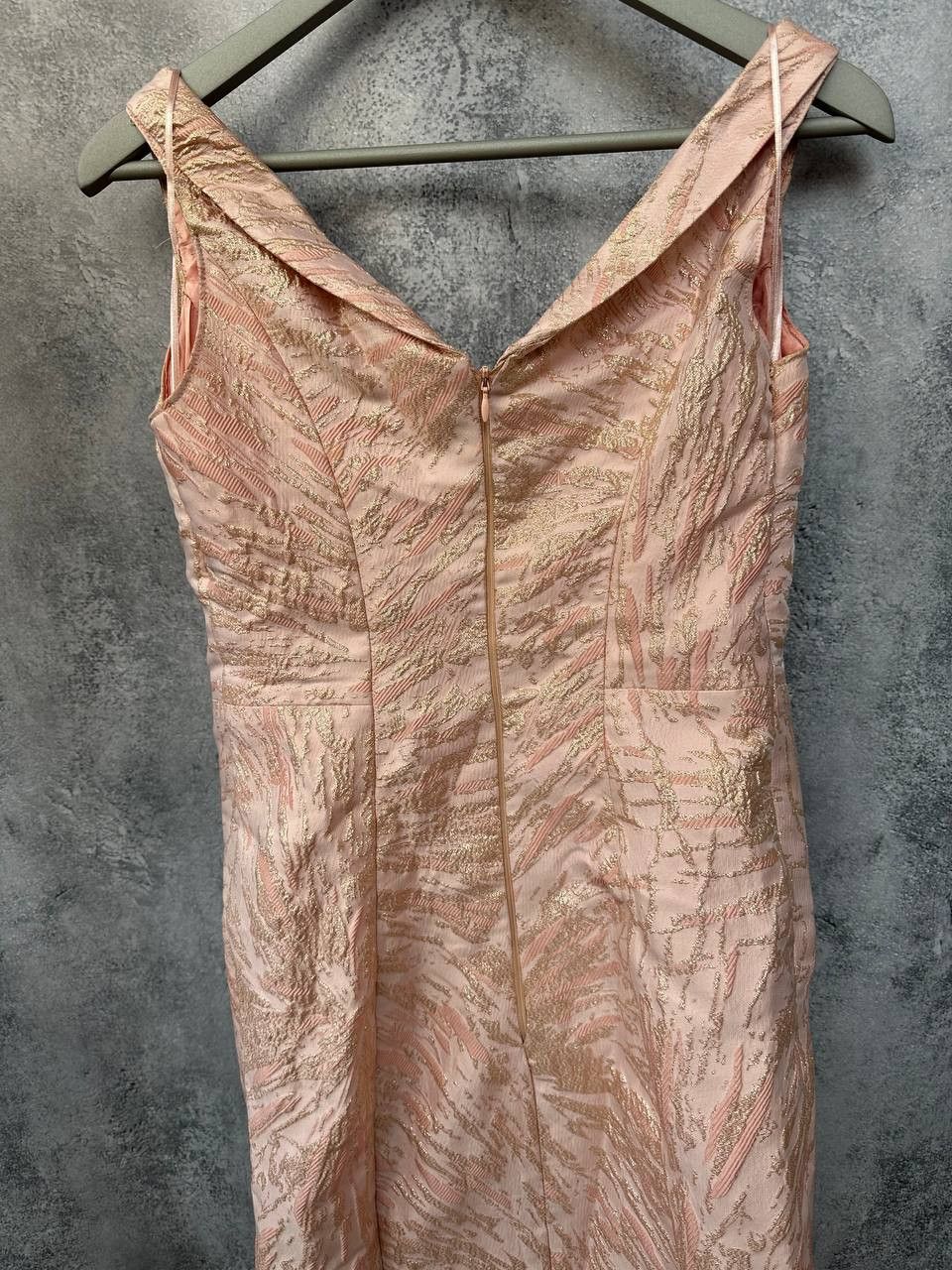 Designer Alberto Makali Mermaid Style Gown Metallic Embroidered Dress Size M / US 6-8 / IT 42-44 - 6 Thumbnail