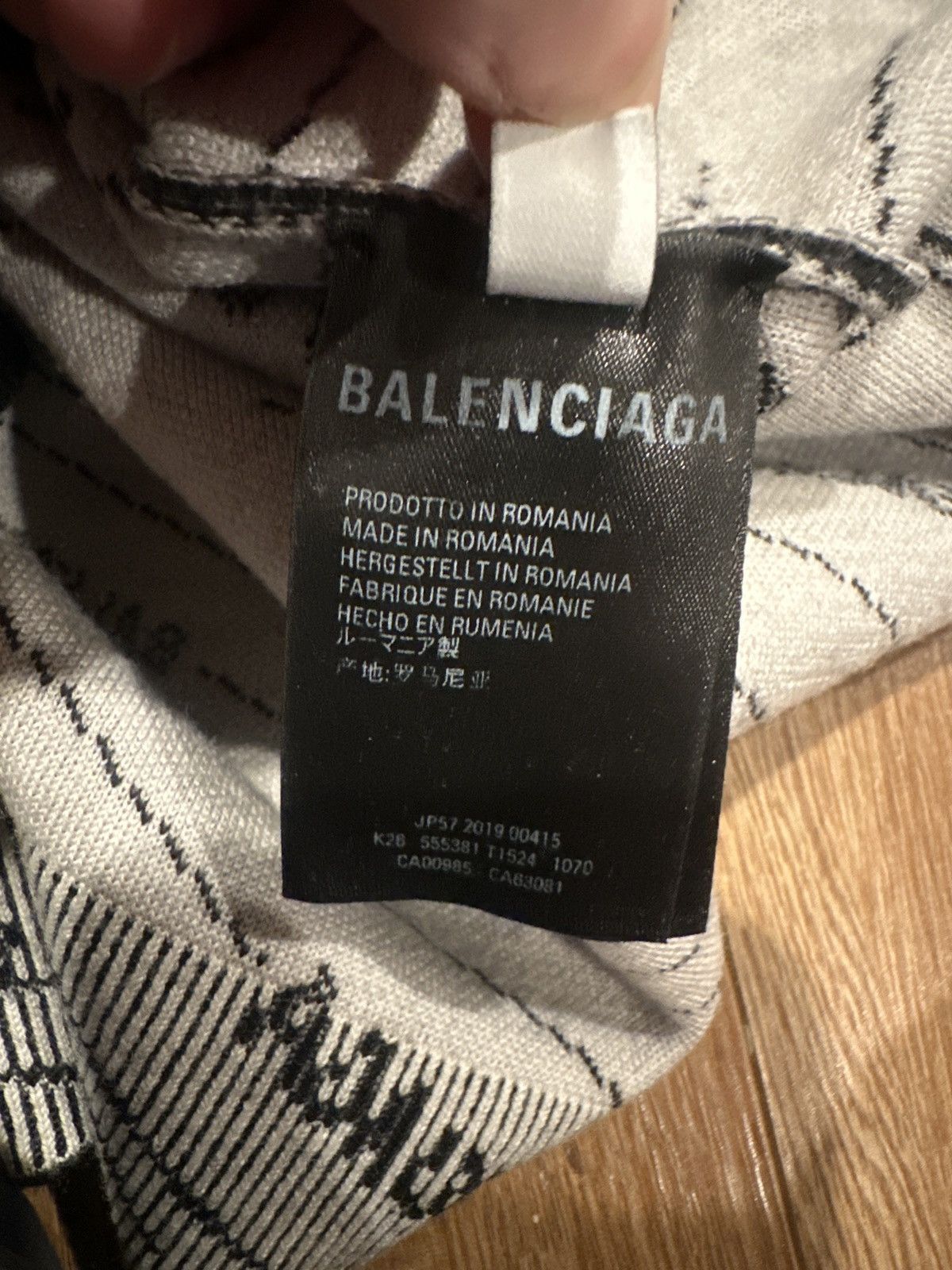 Balenciaga BALENCIAGA Black Wool All Over Logo Print Jumper Sweater Size US XS / EU 42 / 0 - 7 Thumbnail