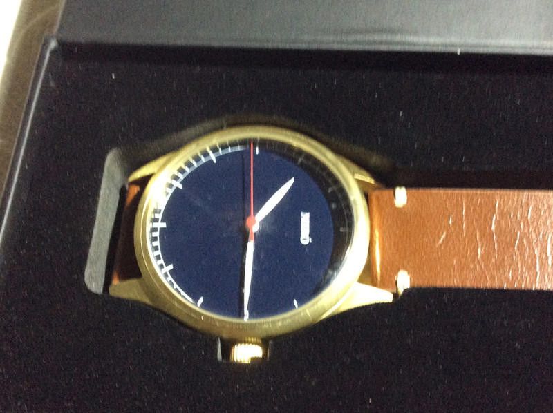 Designer Miro Gold/Blue/Chocolate Men's Watch Size ONE SIZE - 3 Thumbnail