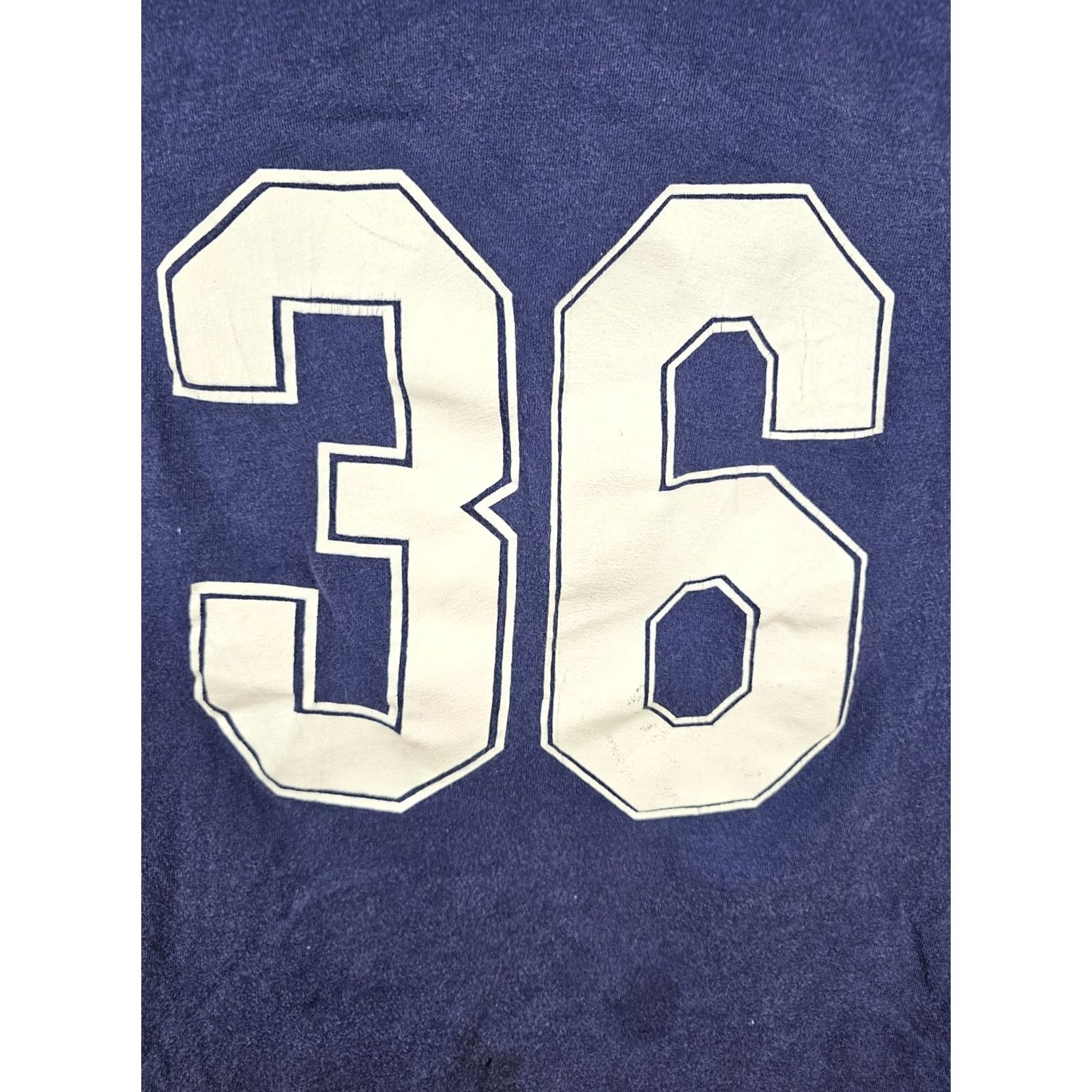 Vintage VINTAGE UNKNWON #36 BLUE FOOTBALL SINGLE STITCH T-SHIRT SZ SMALL T-Shirt Men Short Sleeve Cotton Jersey Round Neck 70's 70s Vintage Classic USA Size US S / EU 44-46 / 1 - 2 Thumbnail