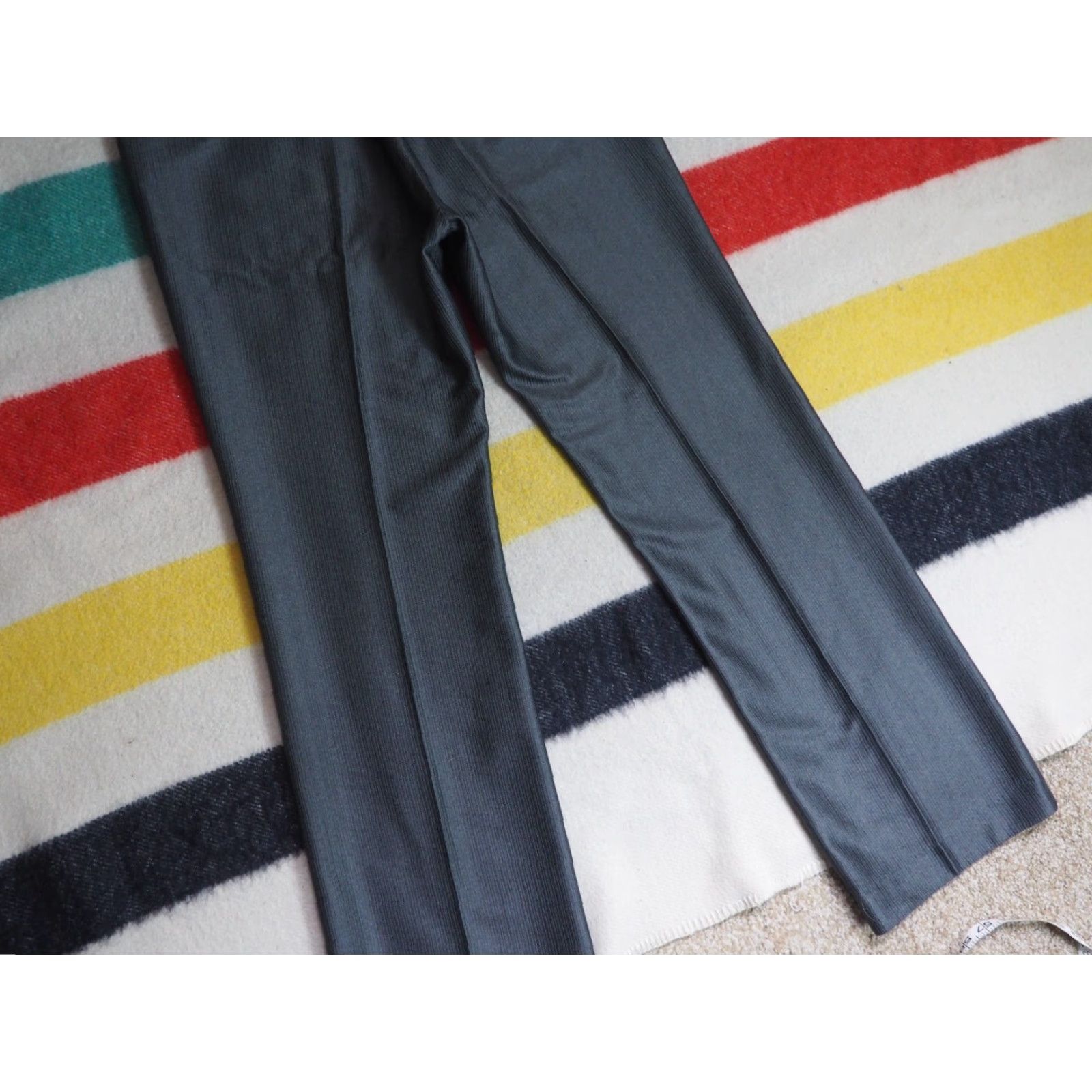 Vintage VTG US West Western Cowboy Pants 32x31 Gray Polyester 1970s 70s Formal Rockabilly Flat Front Straight Leg Mens Size US 32 / EU 48 - 7 Thumbnail