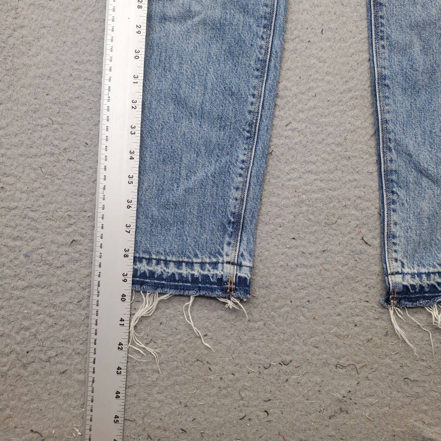 Hudson Hudson Womens Jeans 24 Blue Denim Distressed High Waist Boyfriend 5-Pocket 100% Cotton Regular Mens Womens Girls Size 42" / US 20 - 3 Thumbnail