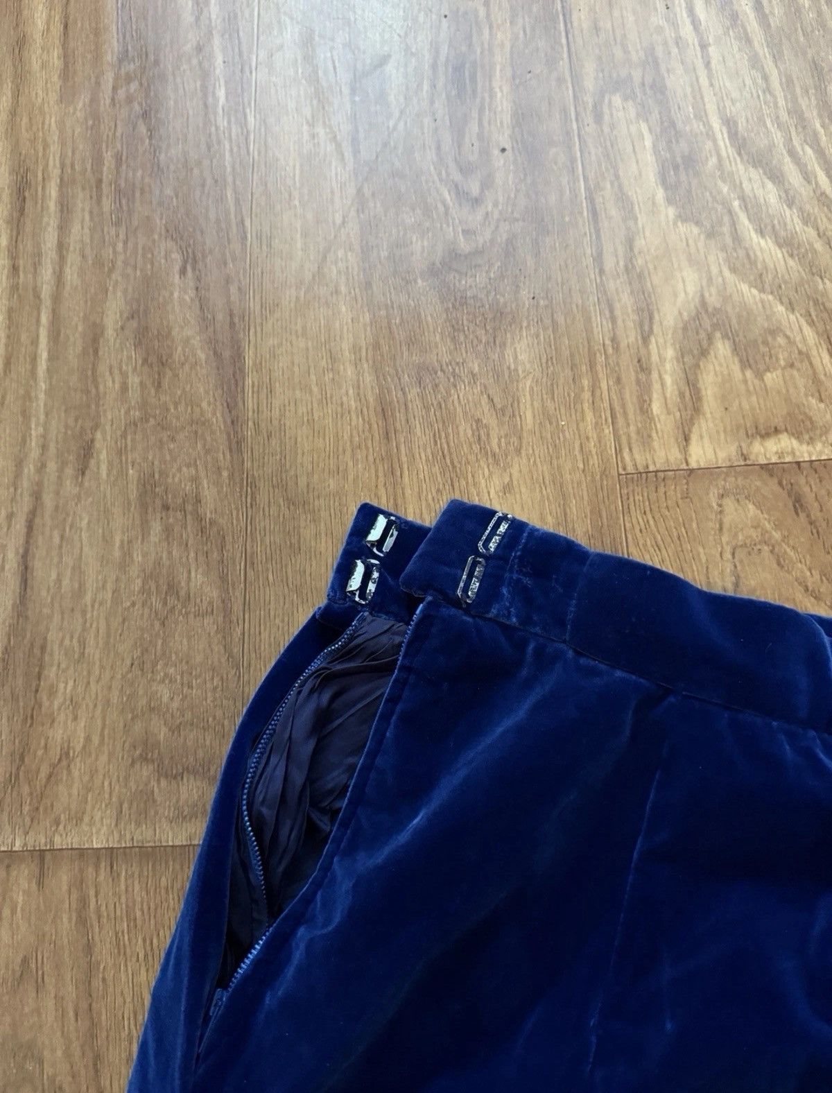 Saint Laurent Paris Super Rare Vintage Saint Larent Paris Velour Skirt 80s Sz 36 Size 26" / US 2 / IT 38 - 5 Thumbnail