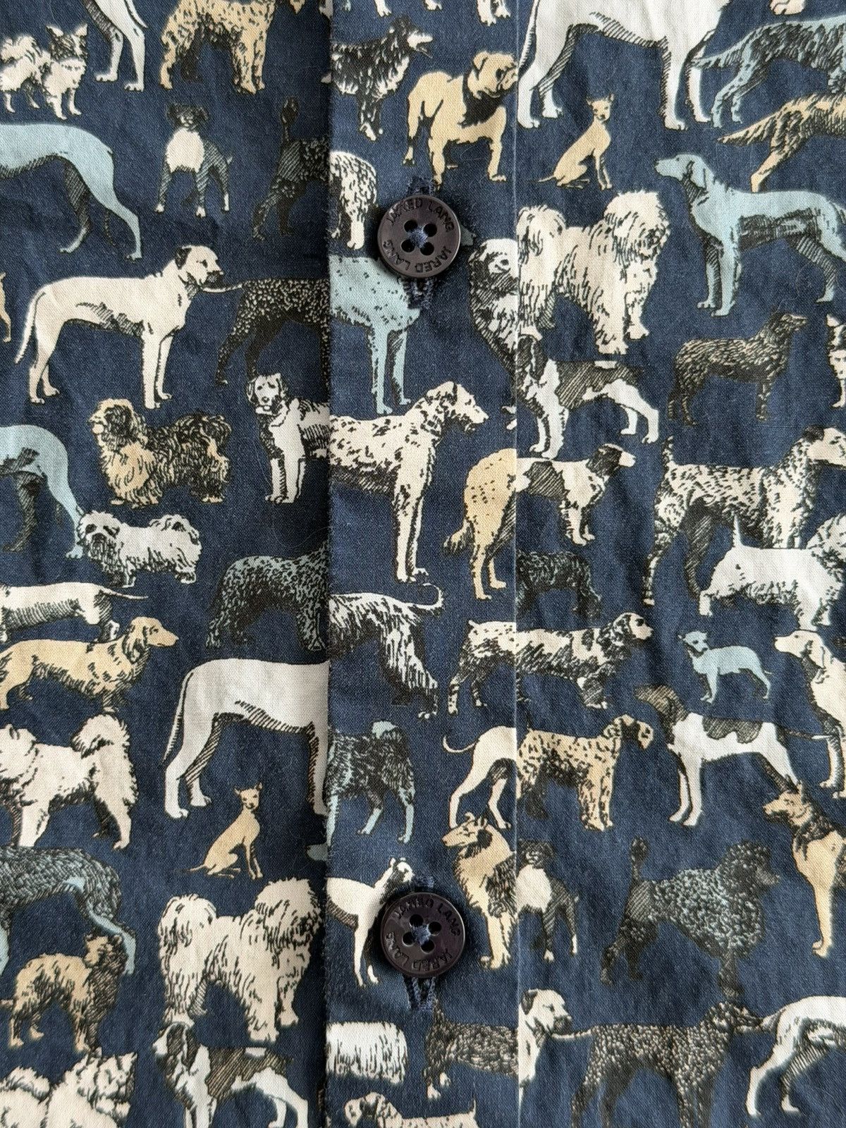 Jared Lang Jared Lang Dogs All Over Print Button Up Shirt XL Slim Fit Size US XL / EU 56 / 4 - 6 Thumbnail
