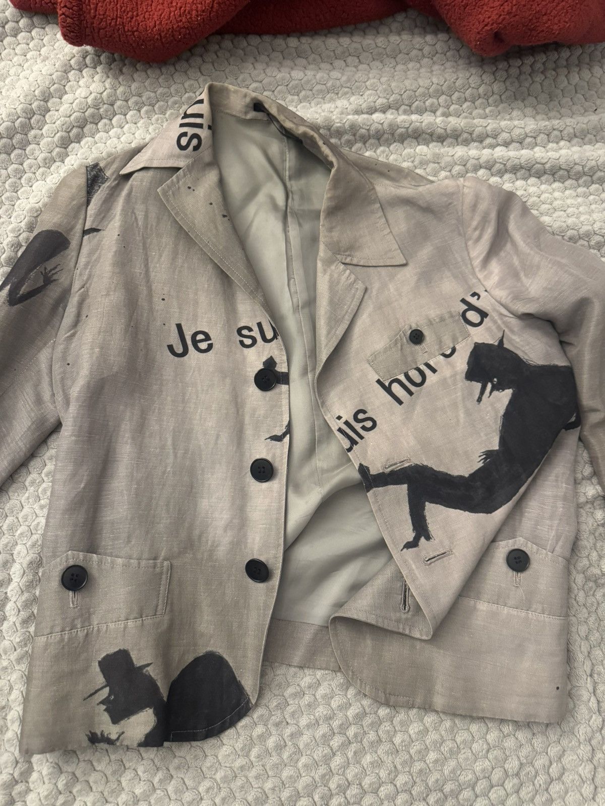 Y's Yohji Yamamoto Y’s Vintage Hat Actress Blazer Size 2 Grey Size 38S - 2 Thumbnail