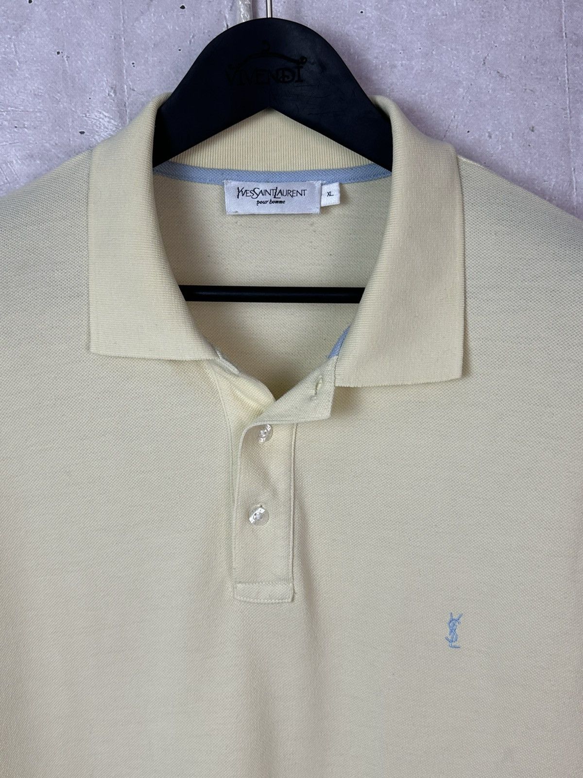 Yves Saint Laurent YSL YvesSaintLaurent Vintage Yellow Cotton Short Sleeve Polo Size US XL / EU 56 / 4 - 5 Thumbnail