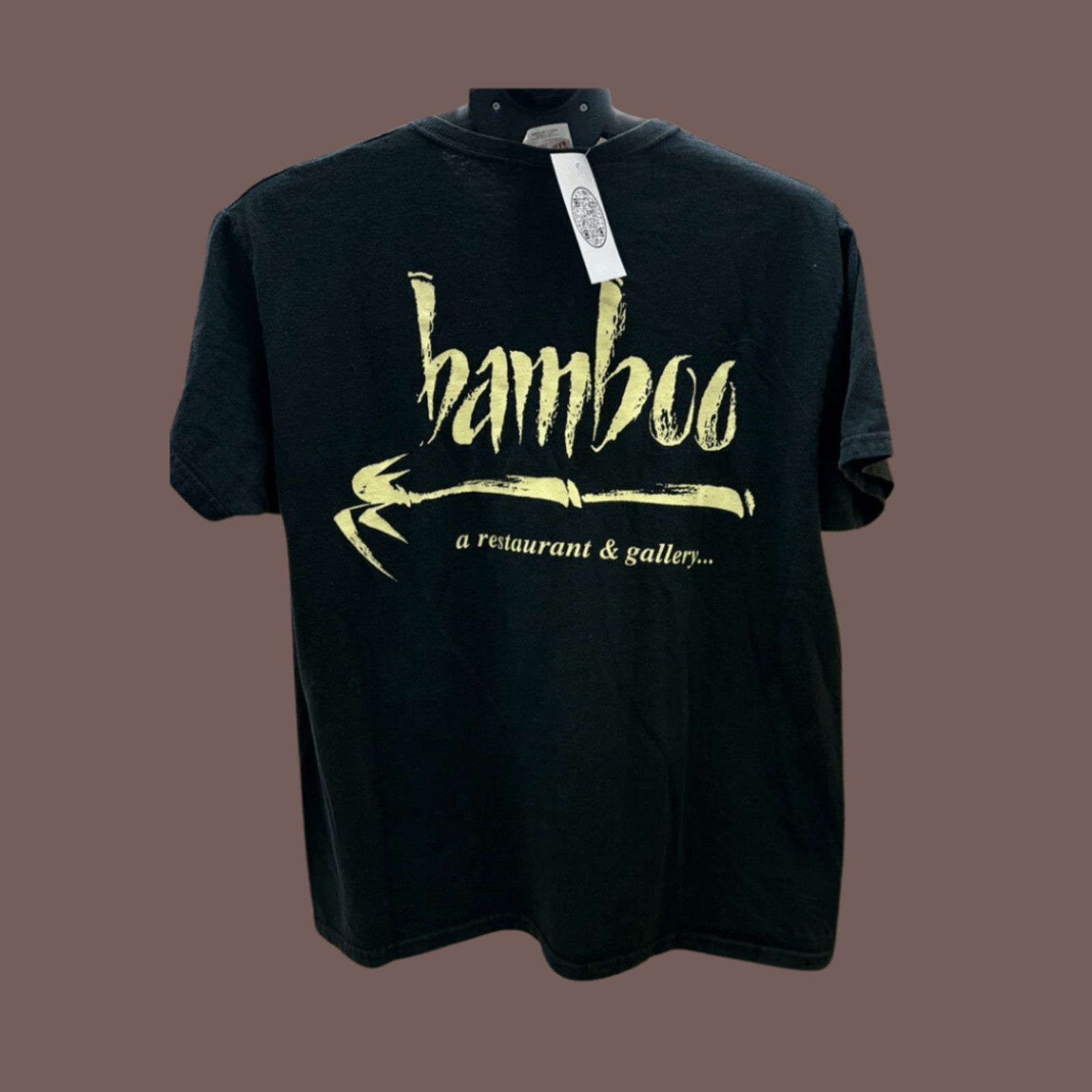Hanes VTG Hawaii Tee | Bamboo Restaurant Black | 90s Touristcore Size L / US 10 / IT 46 - 2 Thumbnail