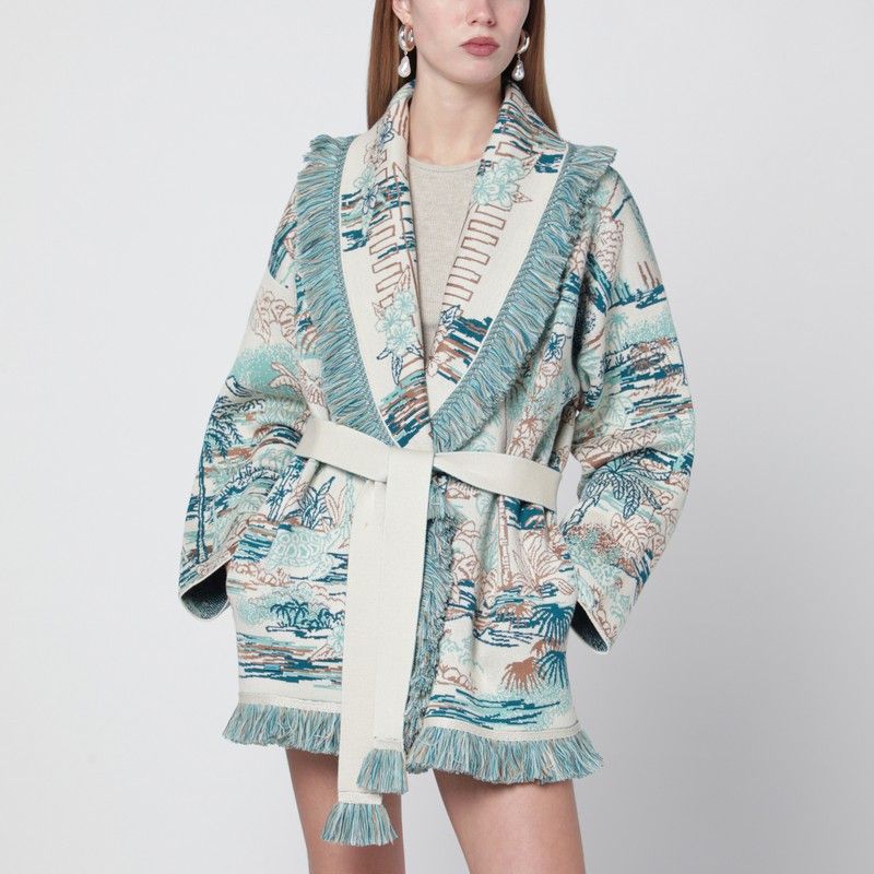 Alanui Alanui Lost In The Blue Multicolour Cardigan Size S / US 4 / IT 40 - 1 Thumbnail