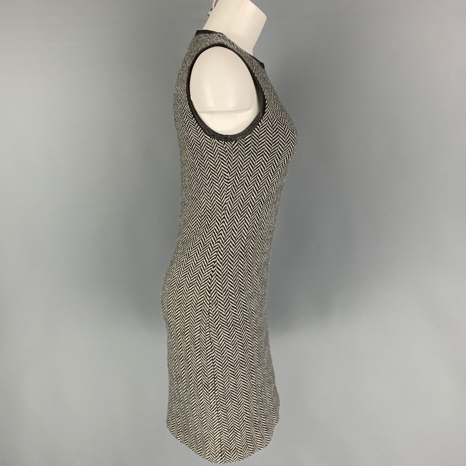 Ralph Lauren RALPH LAUREN Size M Cashmere Herringbone Sleeveless Dress Size M / US 6-8 / IT 42-44 - 2 Thumbnail