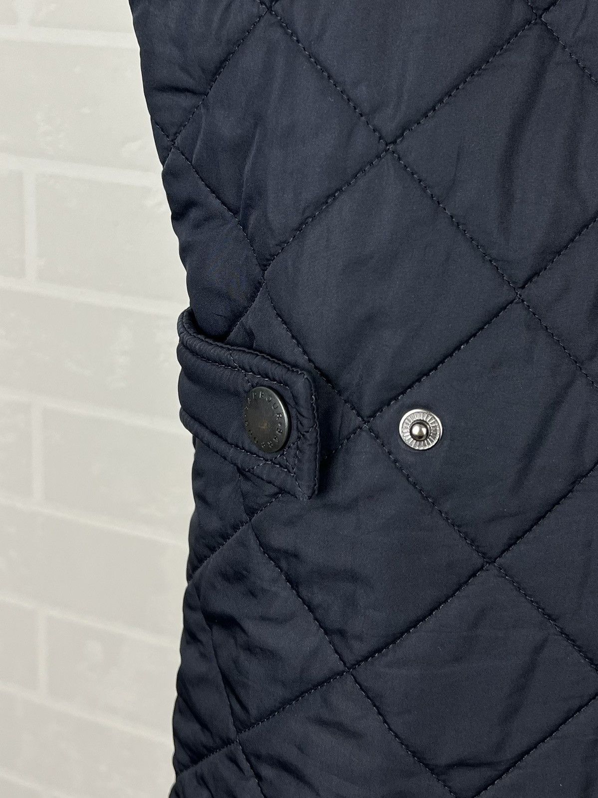Barbour BARBOUR Jacket Quilted POWELL Pockets Logo Blue Men’s Size US XL / EU 56 / 4 - 6 Thumbnail