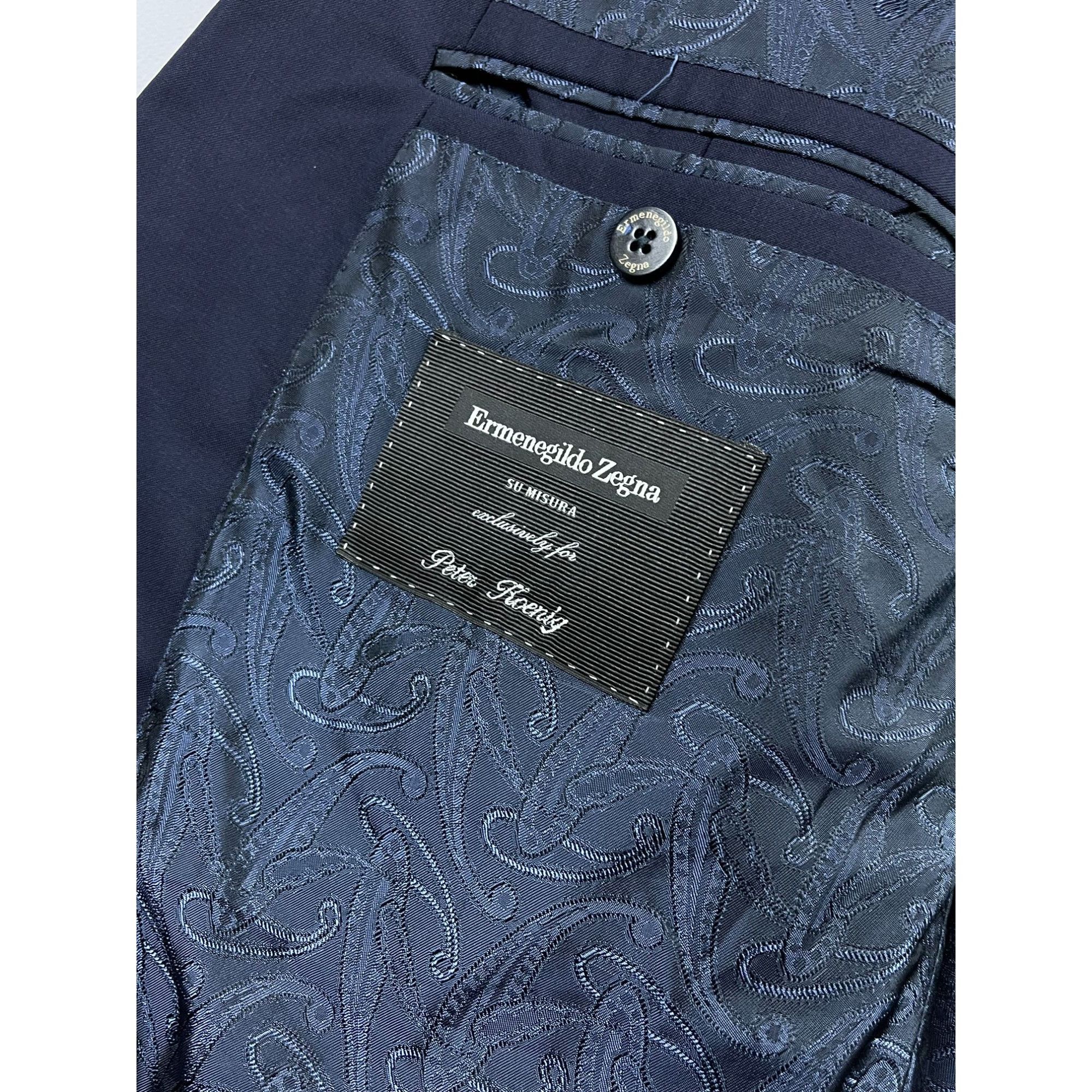 Ermenegildo Zegna Ermenegildo Zegna Navy Blue Two-Button Wool Blazer Size Size 48L - 2 Thumbnail