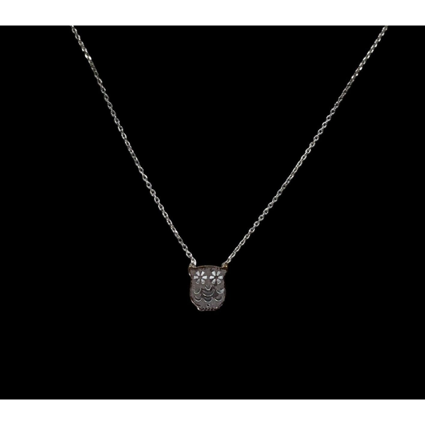 Other Minimalist Quirky Owl Pendant Silver Tone Necklace Size ONE SIZE - 4 Thumbnail