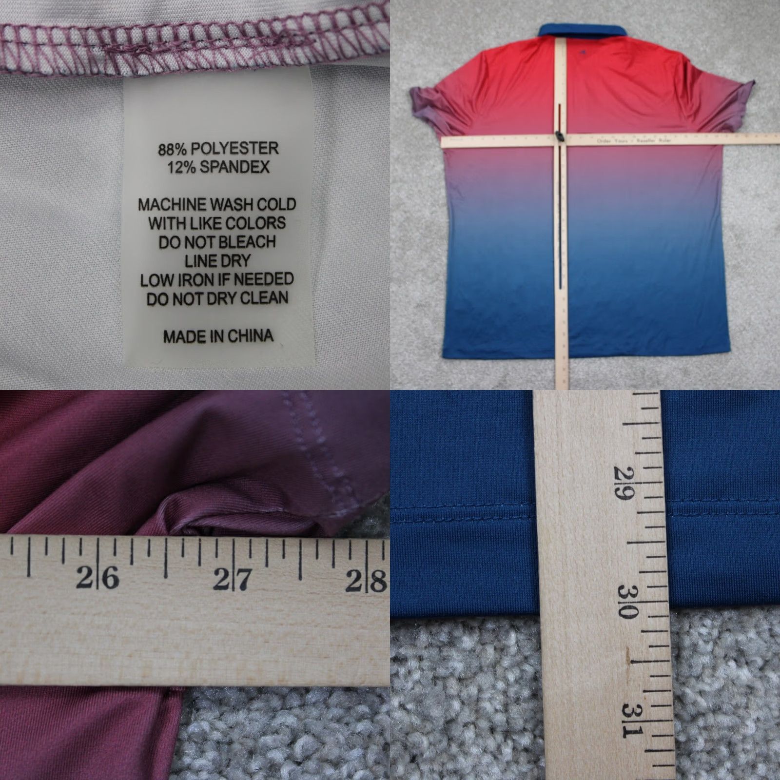 Vintage Redvanly Polo Shirt Mens 2XL Red/Blue Short Sleeve Polo 2 Tone Stretch Regular Fit Casual Outdoor Sports Men Size US XXL / EU 58 / 5 - 8 Thumbnail