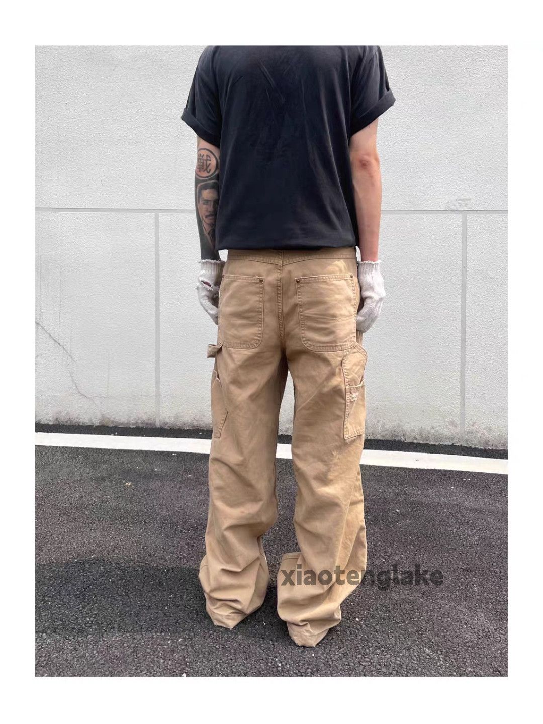Designer Unisex outdoor utility loose baggy hiphop carpenter pants Size US 28 / EU 44 - 3 Thumbnail