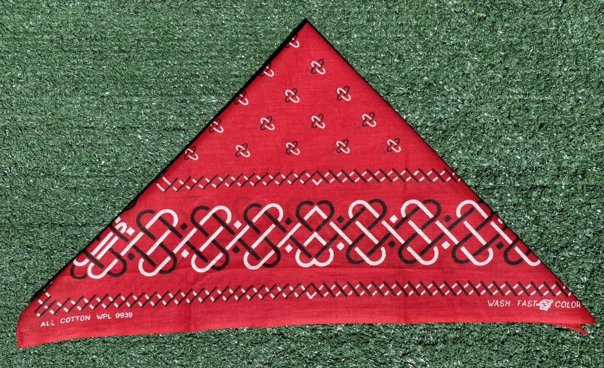 Other VTG 70s Fast Color Tiger Head Label Red Knot Bandana Size ONE SIZE - 2 Thumbnail