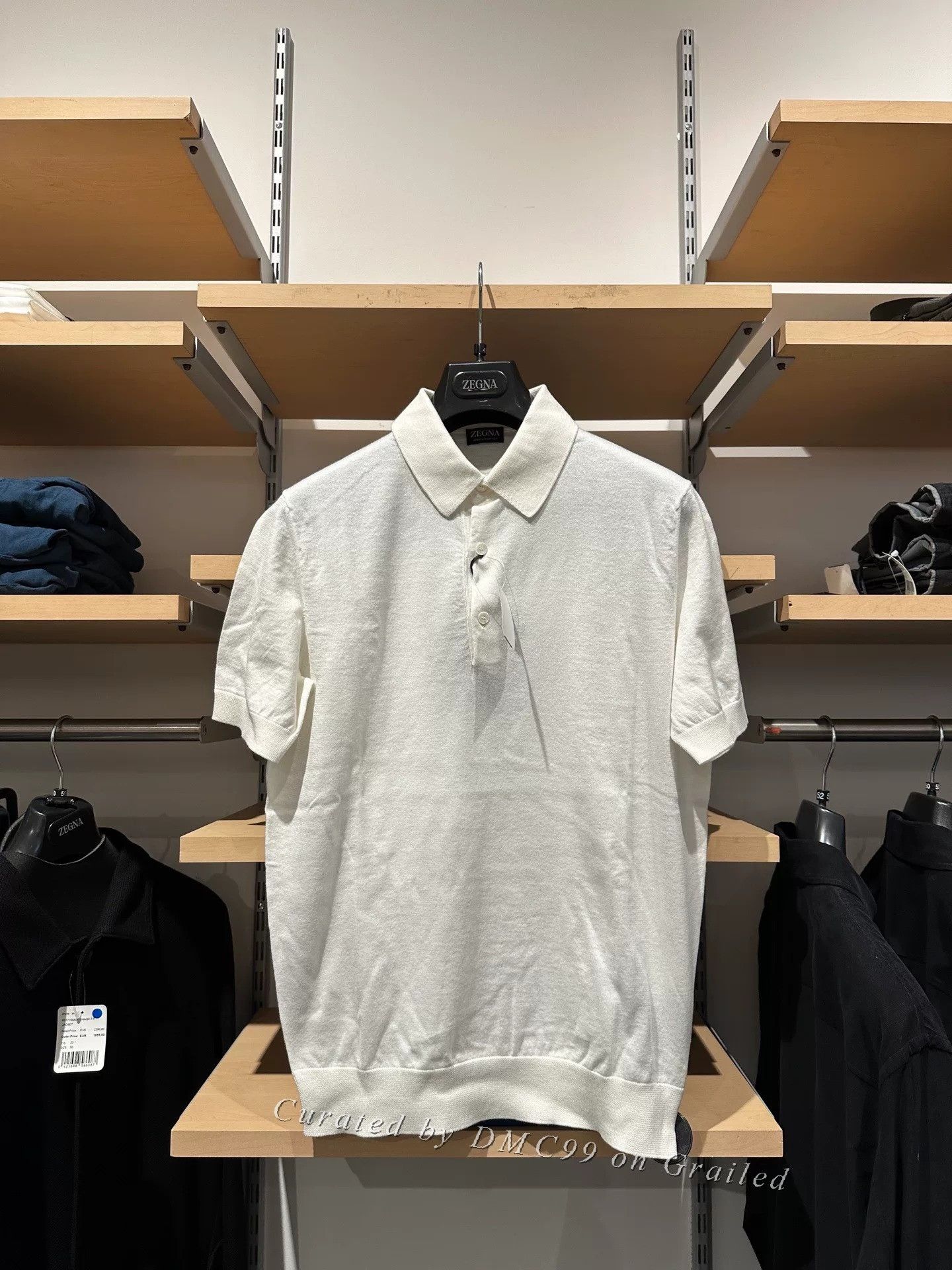 Ermenegildo Zegna Zegna UBC90 White Cotton Polo Shirt Size US XXL / EU 58 / 5 - 1 Thumbnail