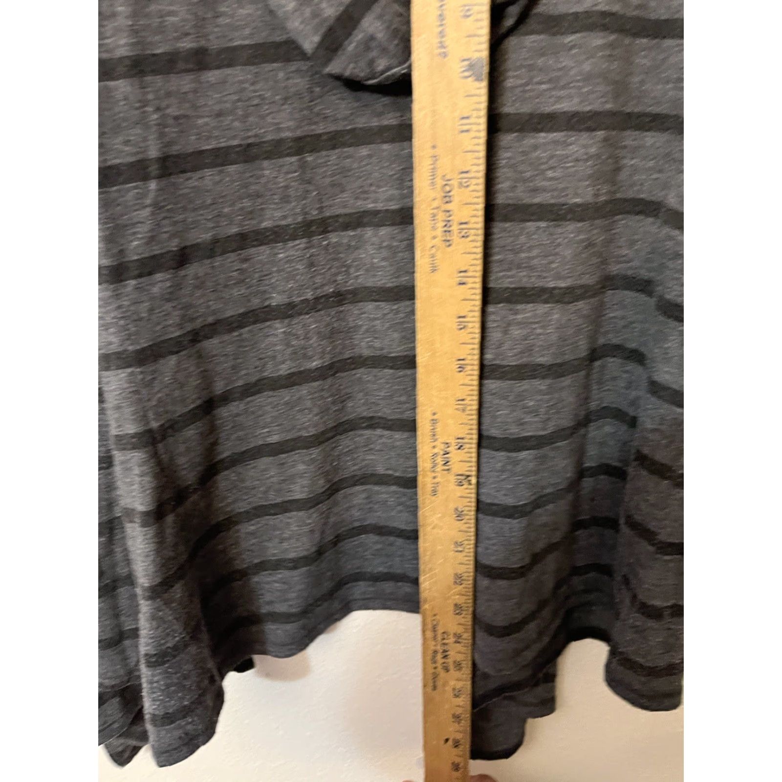 Gap Gap Cardigan Sweater - Womens Hooded Gray Striped - Size M - Cotton - Open Front - All Seasons - Machine Washable - Regular Fit Size M / US 6-8 / IT 42-44 - 4 Thumbnail