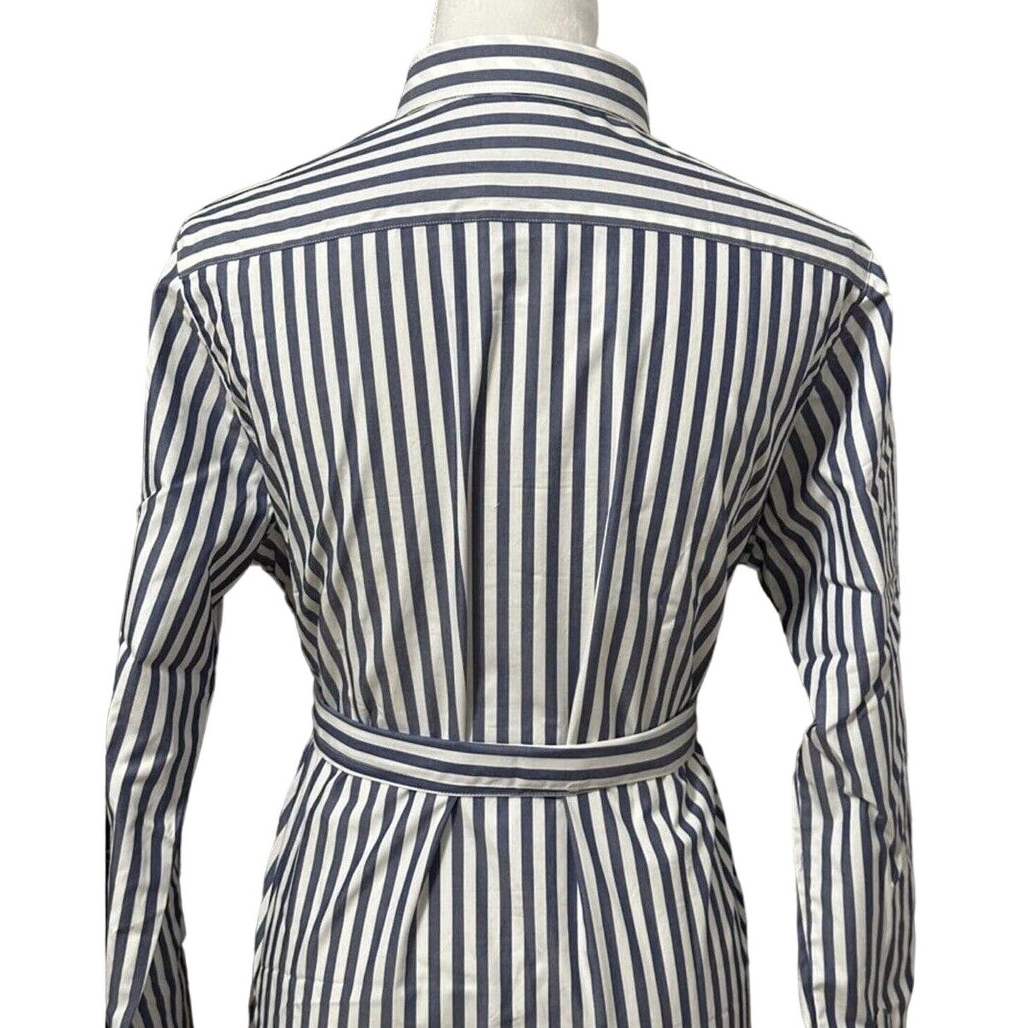 Other Pennington & Bailes Shirt Dress Navy Striped Belted Mini M Size M / US 6-8 / IT 42-44 - 5 Thumbnail