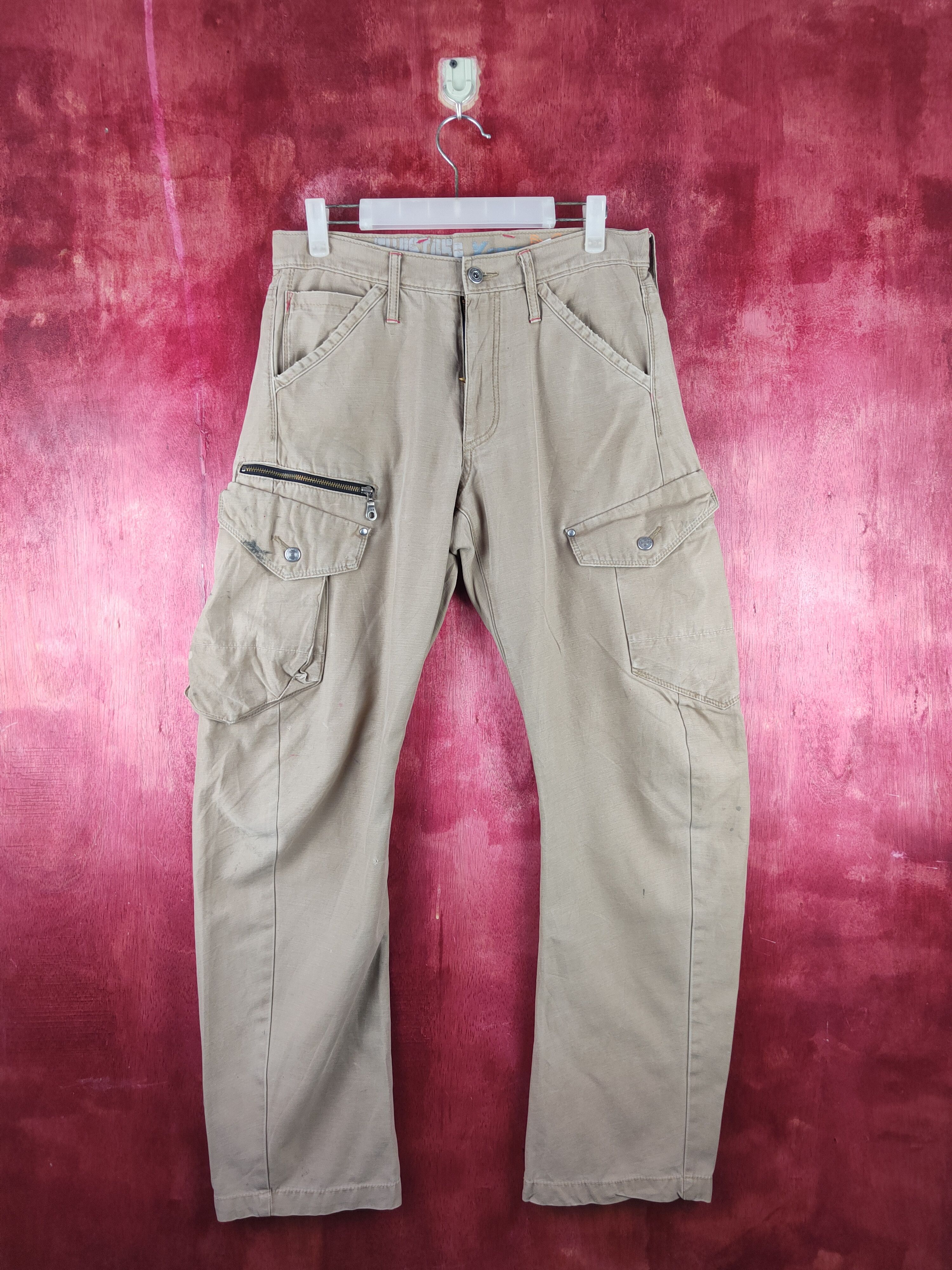 Japanese Brand Xebec-Twist45 Brown Multipocket Cargo Pants N#S41 Size US 30 / EU 46 - 1 Thumbnail