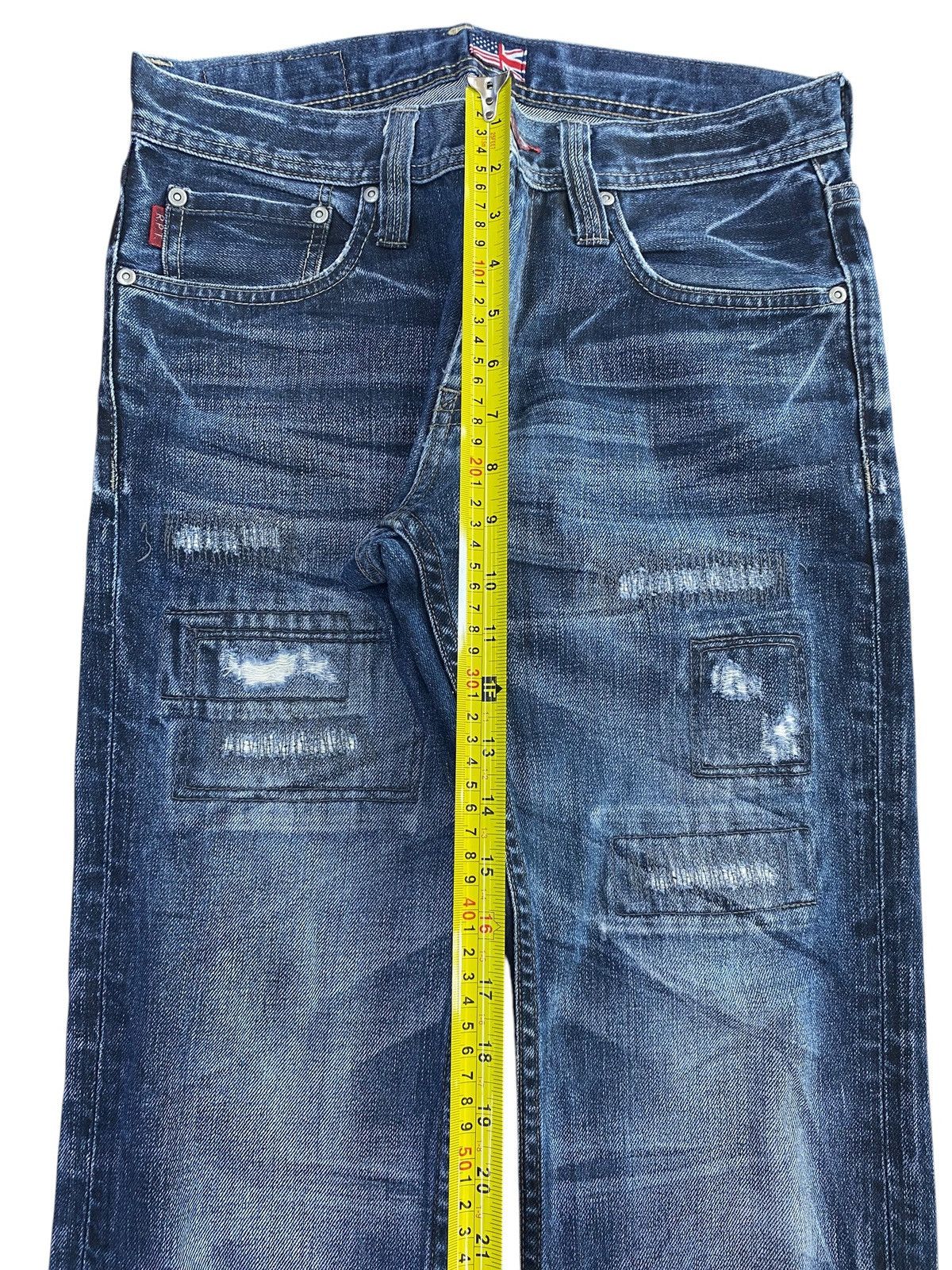 Japanese Brand R.P.T Brand Whiskers Blue Wash Style Loose Jeans Size US 29 - 8 Thumbnail