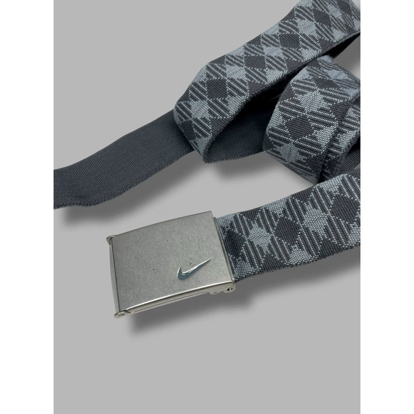 Nike Nike Reversible Belt – Grey/Black Pattern – Buckle – Men – One Size – Cotton Canvas Size ONE SIZE - 2 Thumbnail