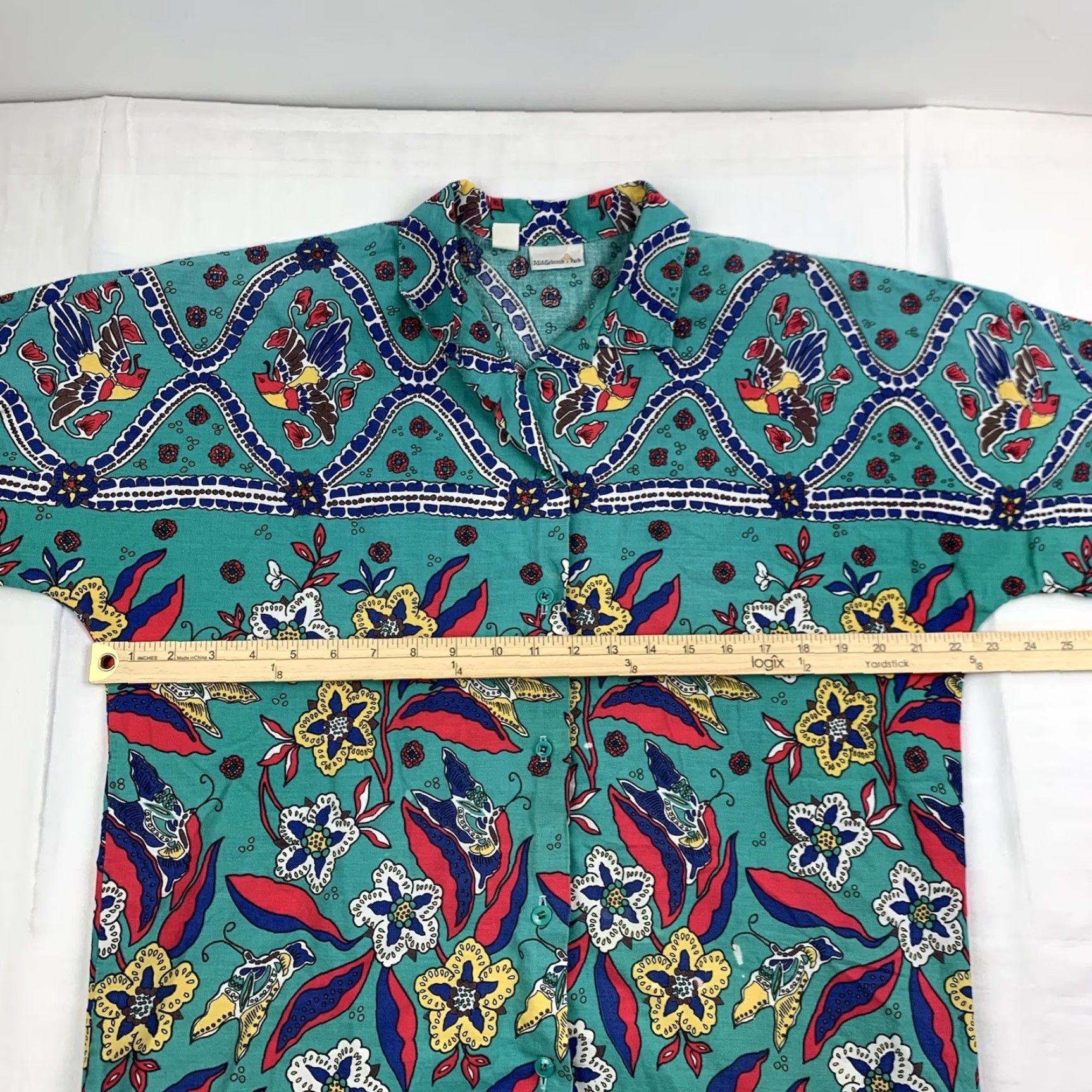 Vintage VINTAGE Middlebrook Park Button Up Womens M Green Floral Nature Outdoors Shirt Womens Middlebrook Park Size M / US 6-8 / IT 42-44 - 7 Thumbnail
