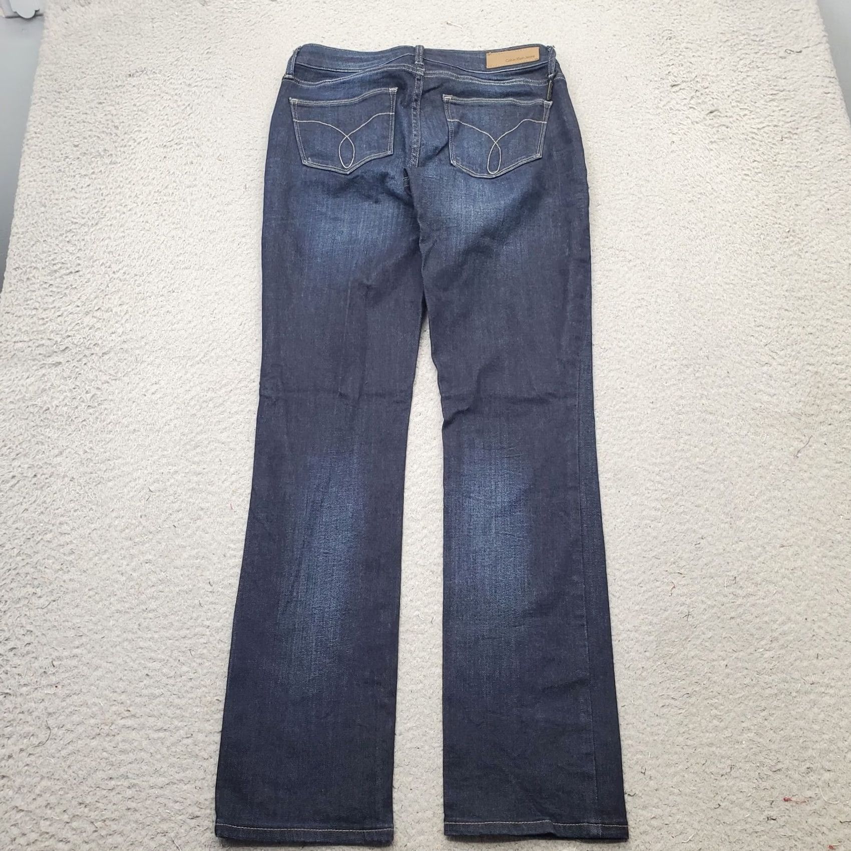 Calvin Klein Calvin Klein Jeans Womens Jeans 26 | Blue Denim Dark Wash Straight Leg Streetwear 26 Womens Size 26 Blue 5-Pocket Design Regular Fit Size 26" / US 2 / IT 38 - 2 Thumbnail
