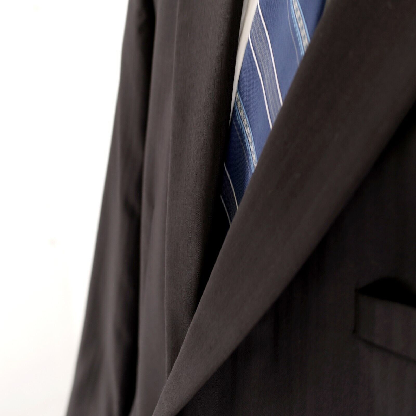 Jos. A. Bank Jos A Bank Signature Black Wool Herringbone 2 Button Suit Ja Size 48L - 4 Thumbnail