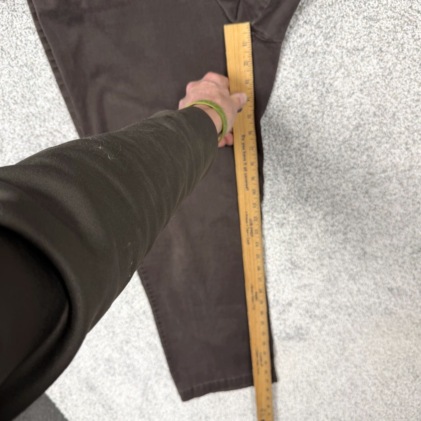 Vintage Christopher & Banks Pants Womens 14 Chino Straight Comfort Waist Brown 36 Inseam 27.5 in Twill Cotton Spandex Casual Pockets Zip Button Flat Front Size 36" / US 14 / IT 50 - 4 Thumbnail