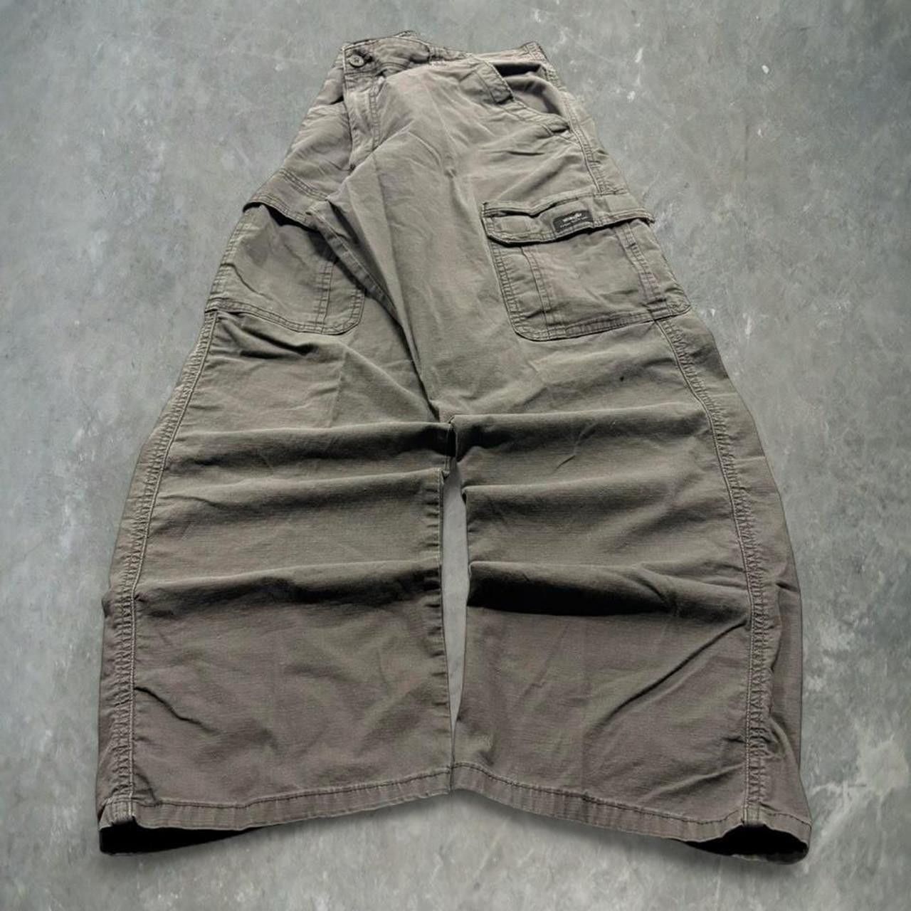 Vintage Crazy Vintage Y2K/2000s Super Baggy Relaxed Fit Skater Style Grey Cargo Pants! Size US 38 / EU 54 - 2 Thumbnail