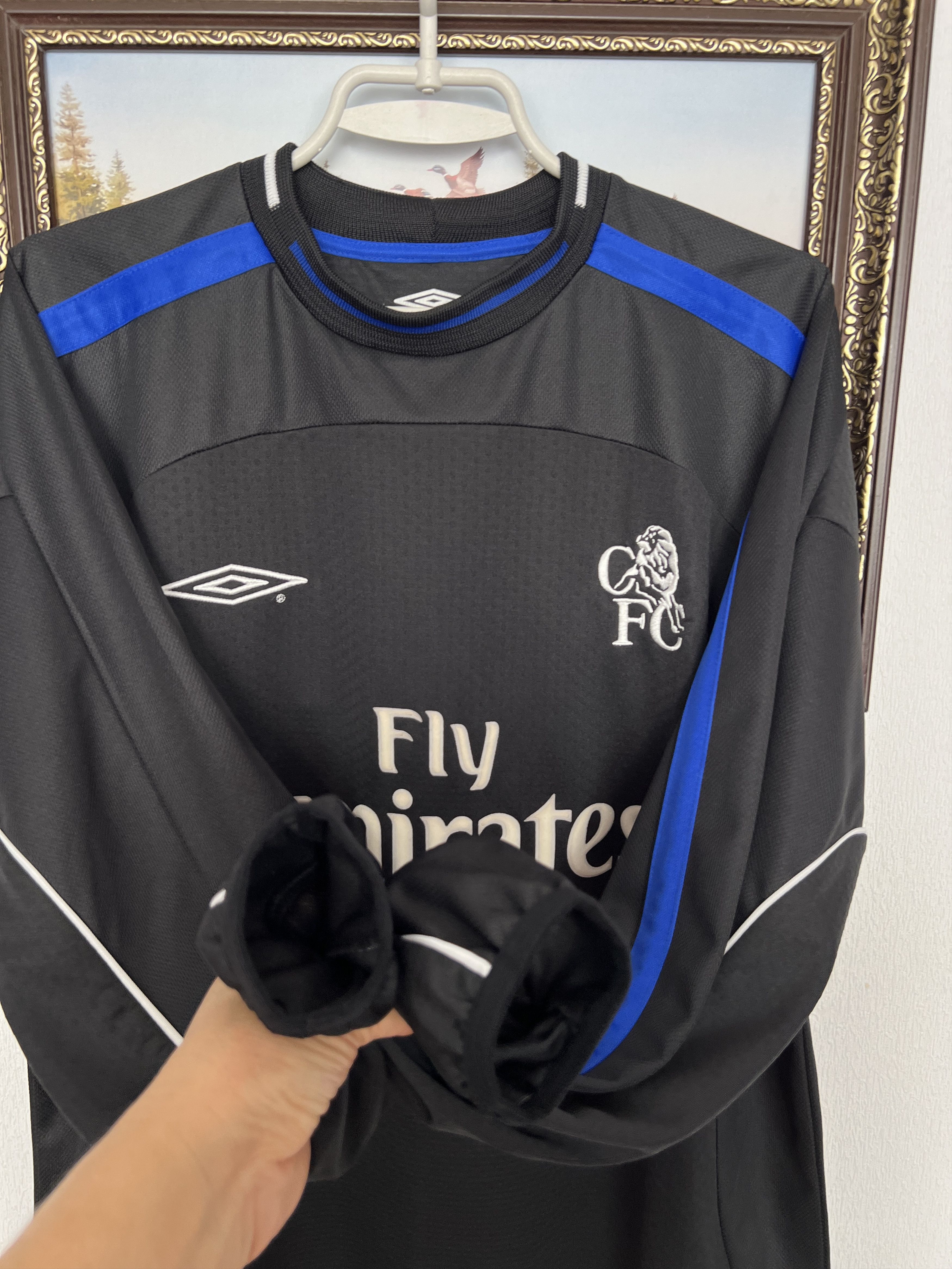 Umbro Chelsea Away football shirt Soccer Long Sleeve Jersey Trikot Size US M / EU 48-50 / 2 - 6 Thumbnail