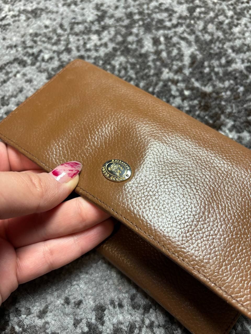 Burberry × Vintage Vintage Y2K Burberry Leather Brown Luxury Long Wallet Size ONE SIZE - 2 Thumbnail