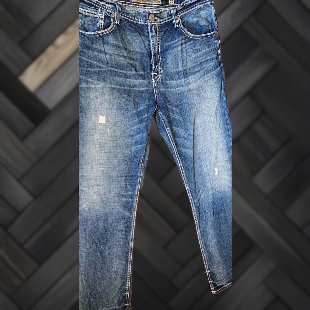 Vintage BKE Tyler Jeans Men's 38x32 Mid-Rise Straight Denim 100% Cotton Blue Regular Buckle Jeans Shirt? Size US 38 / EU 54 - 1 Thumbnail