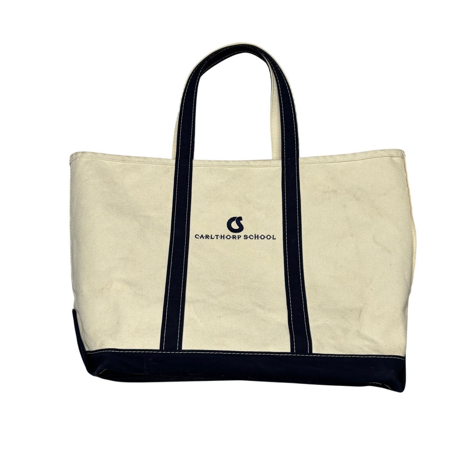 L.L. Bean Vintage 90s LL Bean Boat and Tote Canvas Bag Beach Grocery Size ONE SIZE - 1 Thumbnail