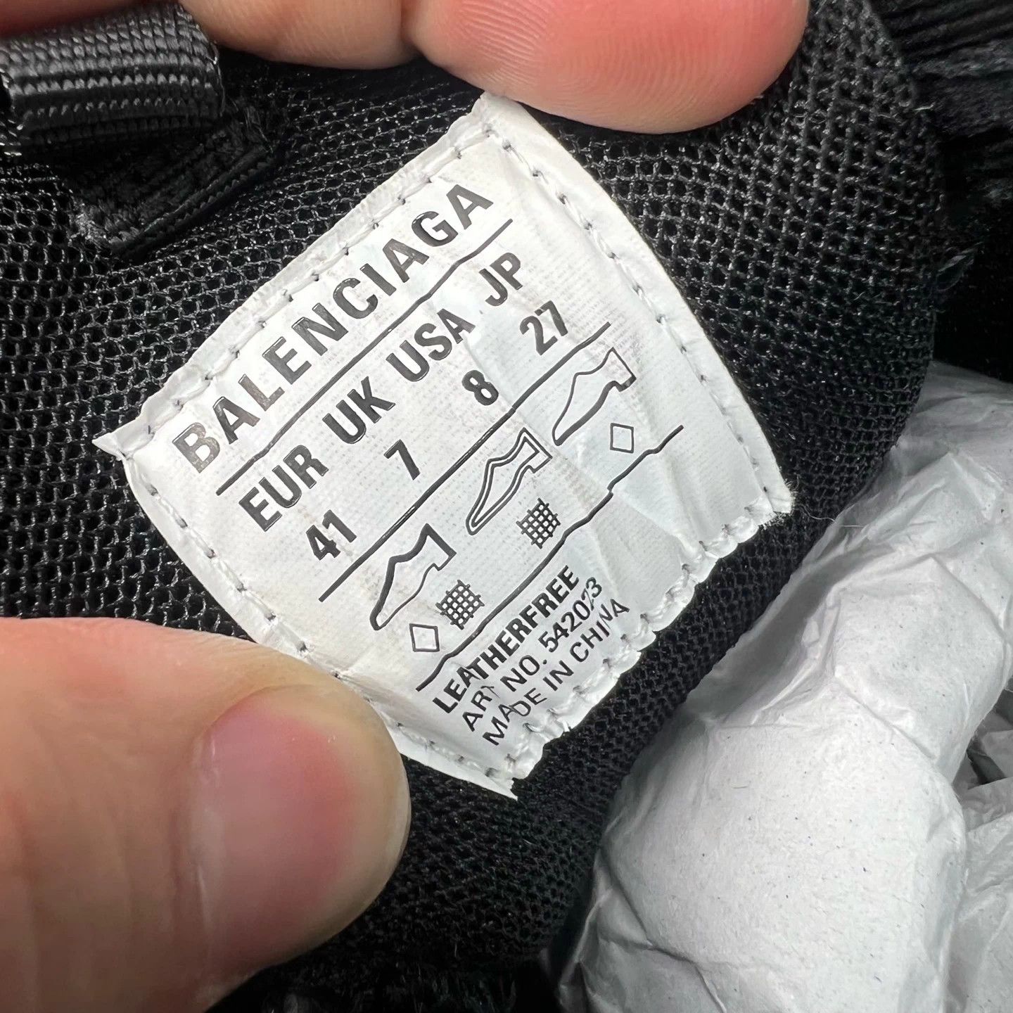 Balenciaga Balenciaga Track Black Leather 41 Size US 8 / EU 41 - 8 Thumbnail