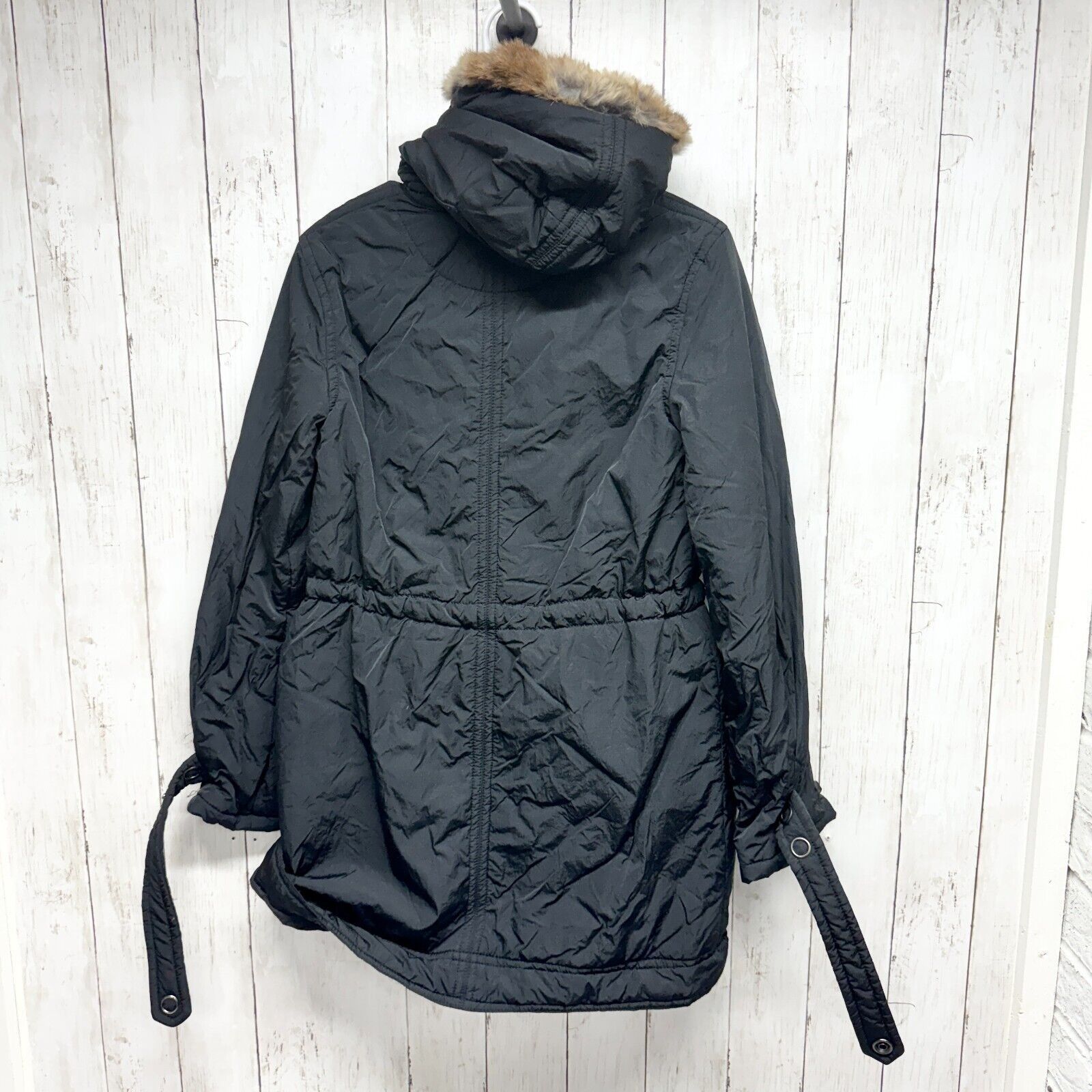 Theory THEORY Jacket Women Size P/S Black Full Zip Hooded Black Fur Size S / US 4 / IT 40 - 4 Thumbnail