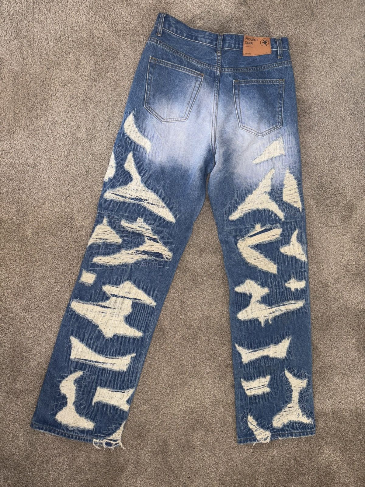 Japanese Brand Ripped distressed denim jeans Size US 30 / EU 46 - 2 Thumbnail