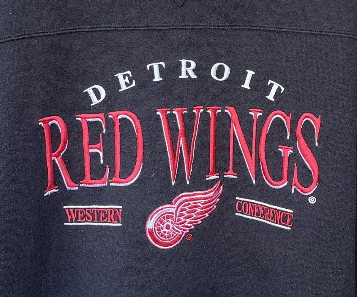 Lee VTG 90s Lee Sport NHL Detroit Red Wings Embroidered Crewneck Size US XL / EU 56 / 4 - 3 Thumbnail