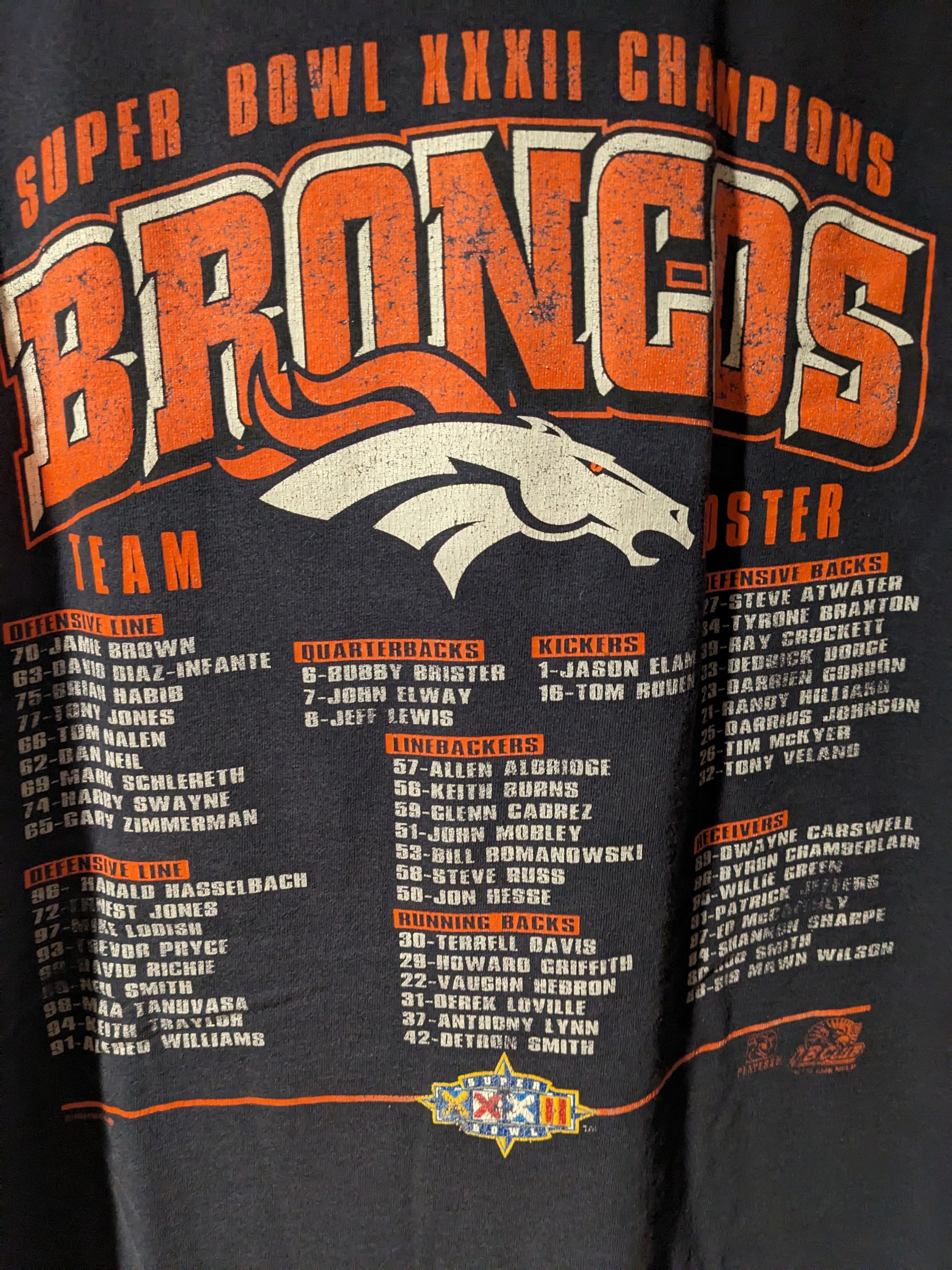 NFL × Vintage Vintage 1998 Denver Broncos NFL Football Super Bowl T-Shirt Size US XL / EU 56 / 4 - 6 Thumbnail