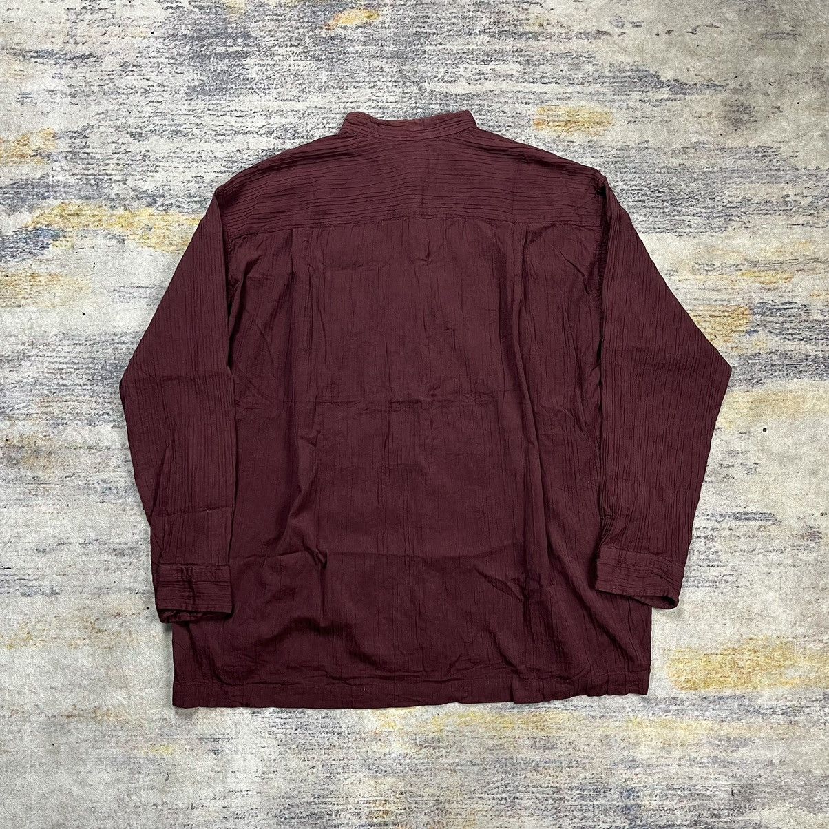 Issey Miyake × Japanese Brand Vintage Issey Miyake Men wrinkled button up shirt Size US M / EU 48-50 / 2 - 2 Thumbnail