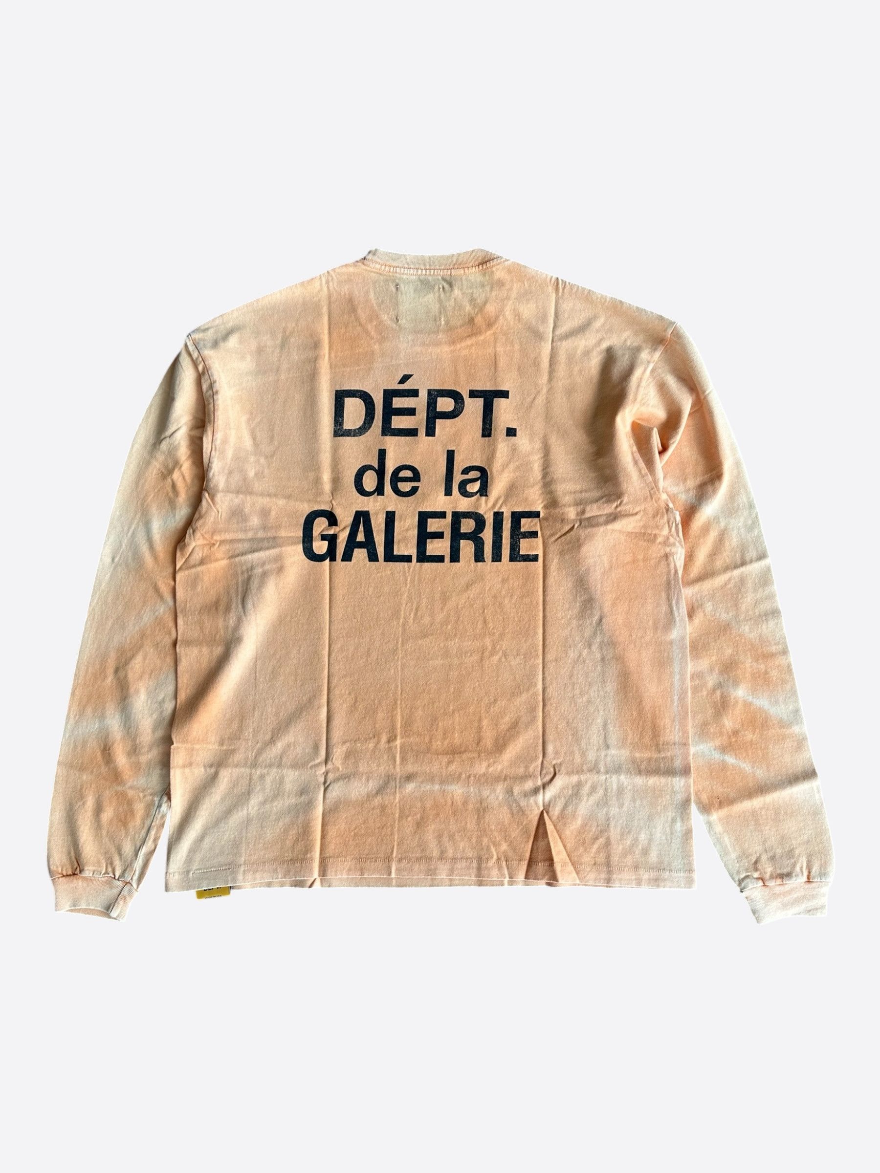 Gallery Dept. Faded Orange & Black French Logo Longsleeve T-Shirt Size US XXL / EU 58 / 5 - 2 Thumbnail
