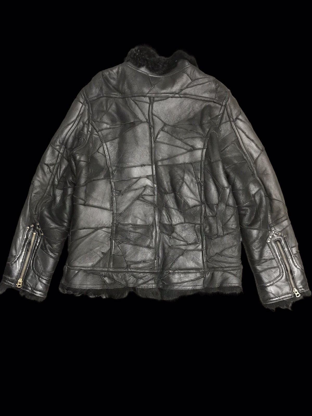 Japanese Brand 💥ARCHIVAL💥Vie Homme Ve Femme Patch Goatskin Leather Jacket Size US S / EU 44-46 / 1 - 10 Thumbnail