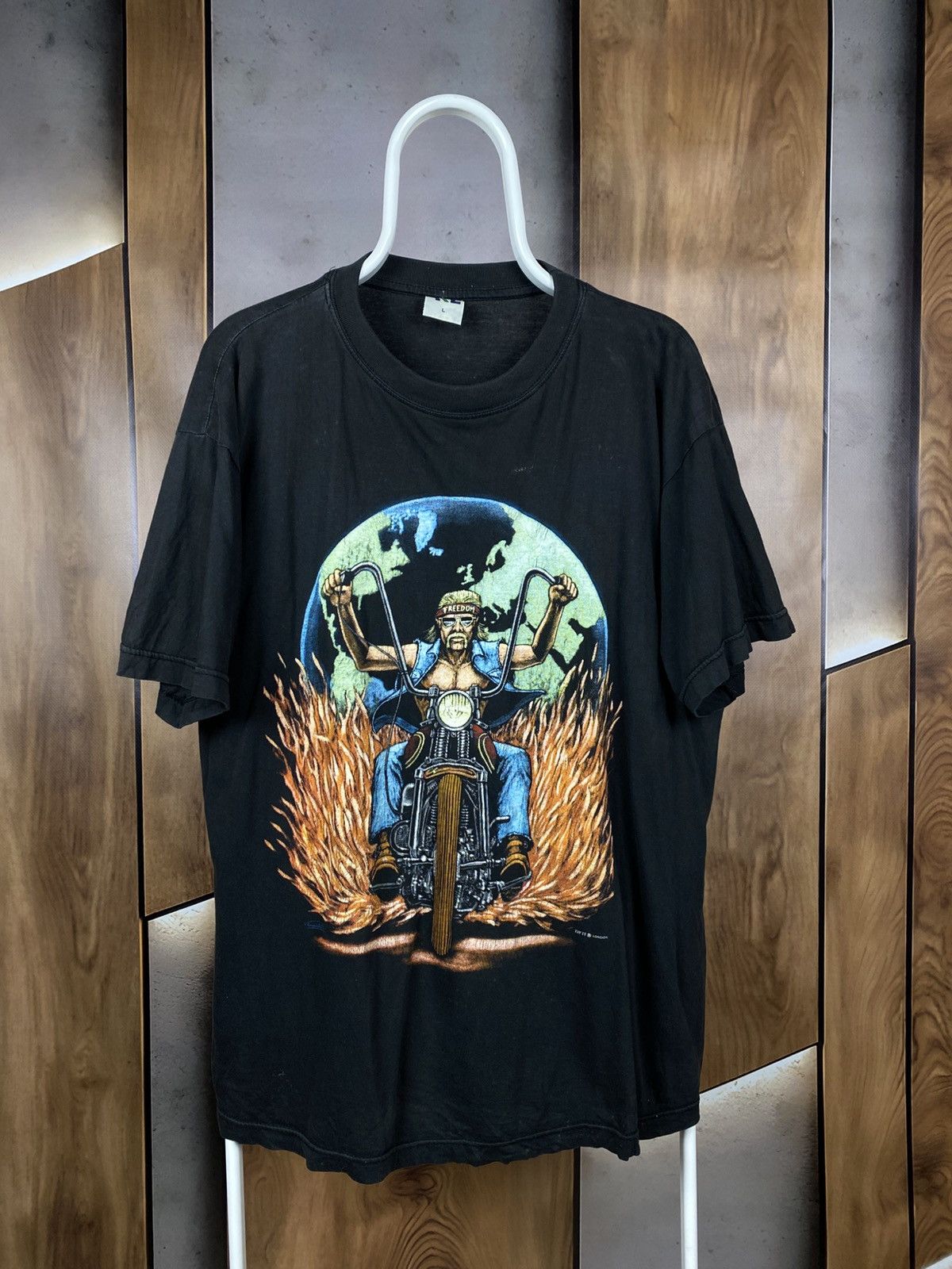 Vintage 🛣️Vintage 90s T-Shirt Moto Racing Biker Zip It VTG Tee🛣️ Size US L / EU 52-54 / 3 - 1 Thumbnail